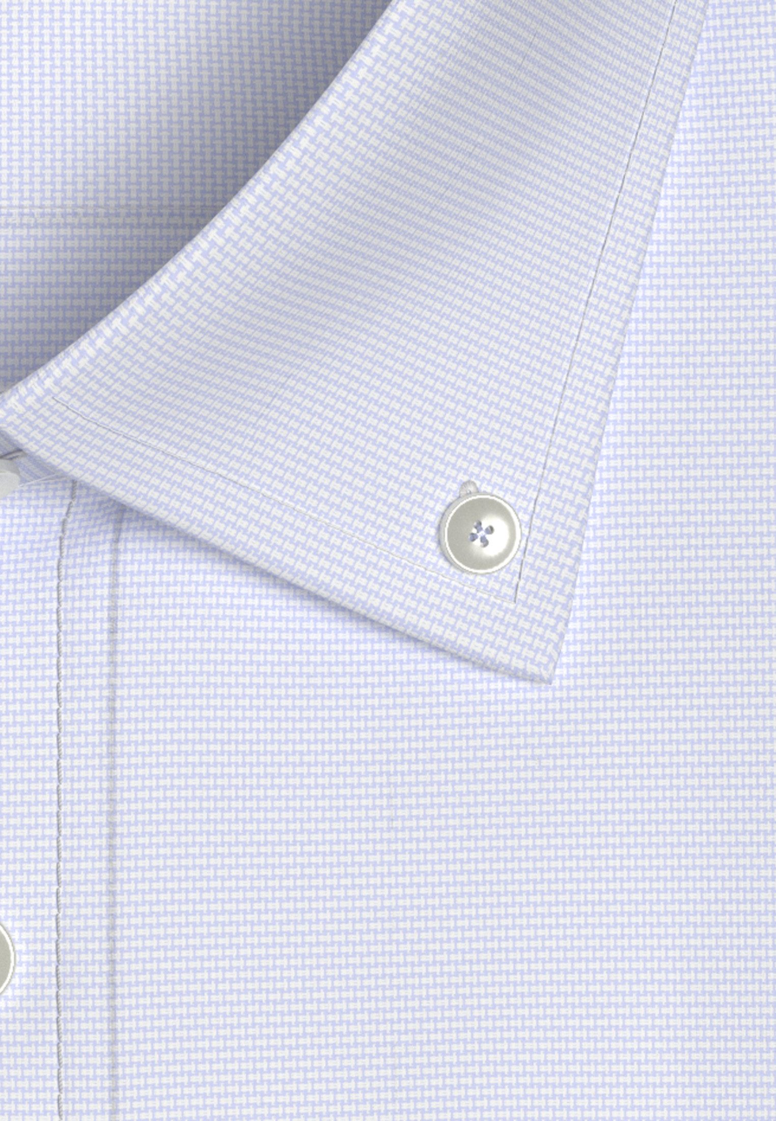 seidensticker Businessoverhemd Comfort korte mouw button-down kraag structuur