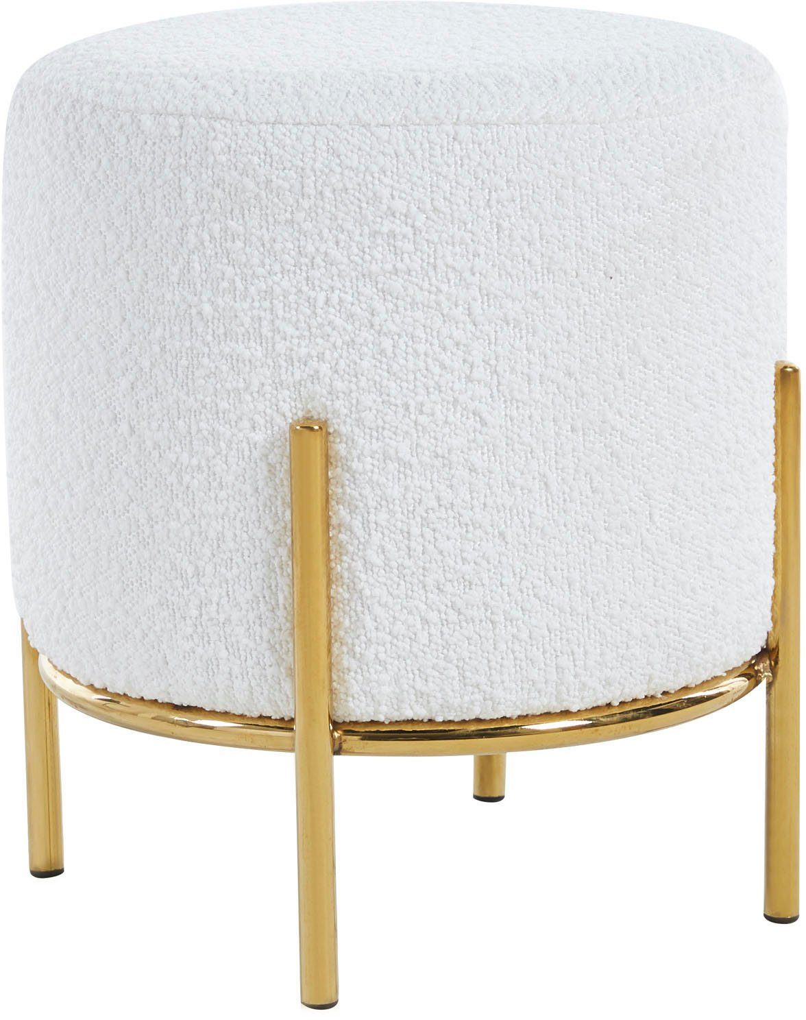 SalesFever Hocker met designframe van goudkleurig metaal