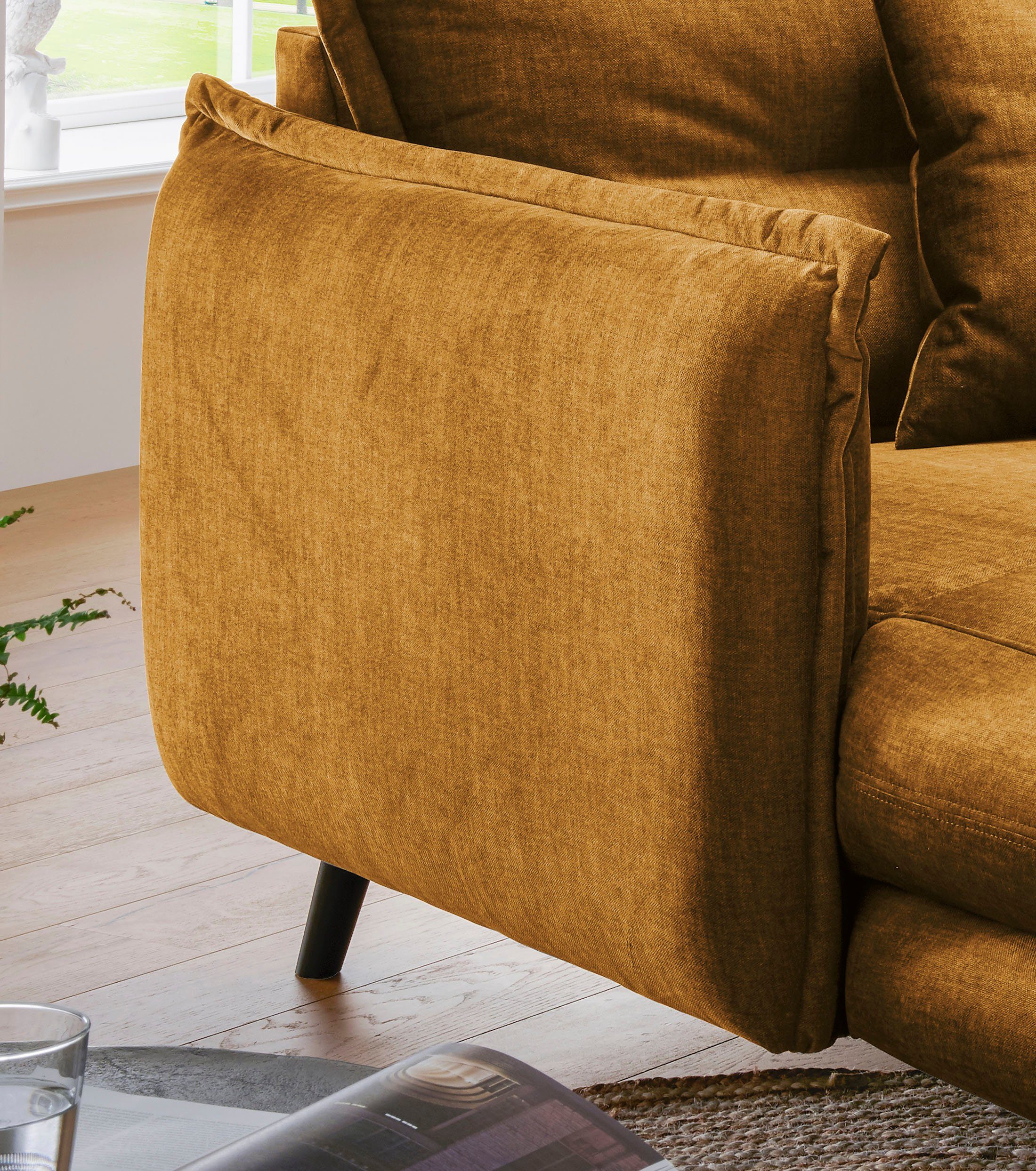 INOSIGN Loveseat LAZIO moderne fauteuil met een comfortabele bekleding, 2 stuks decoratieve sierkussens