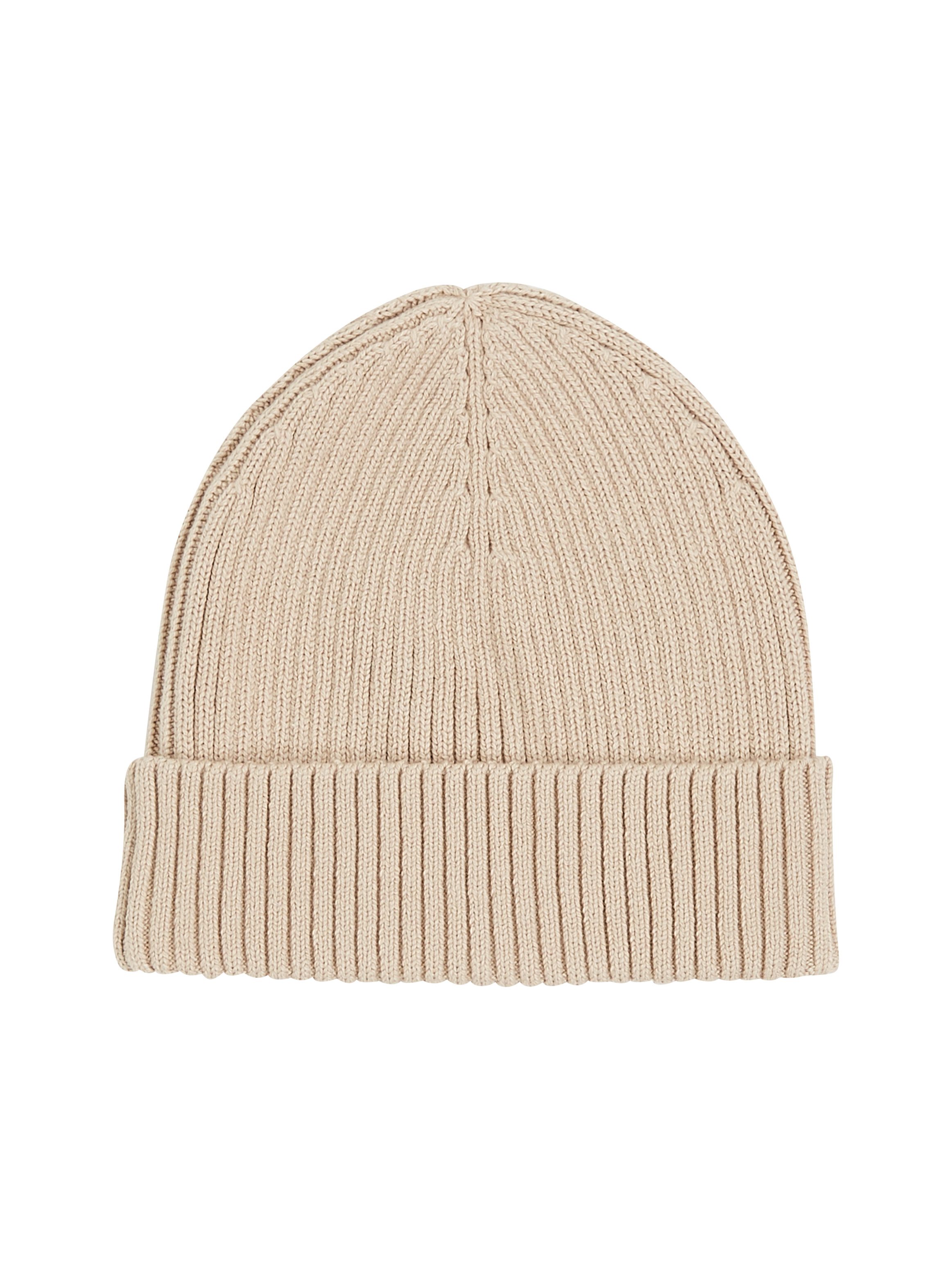Calvin Klein Beanie CLASSIC COTTON RIB BEANIE