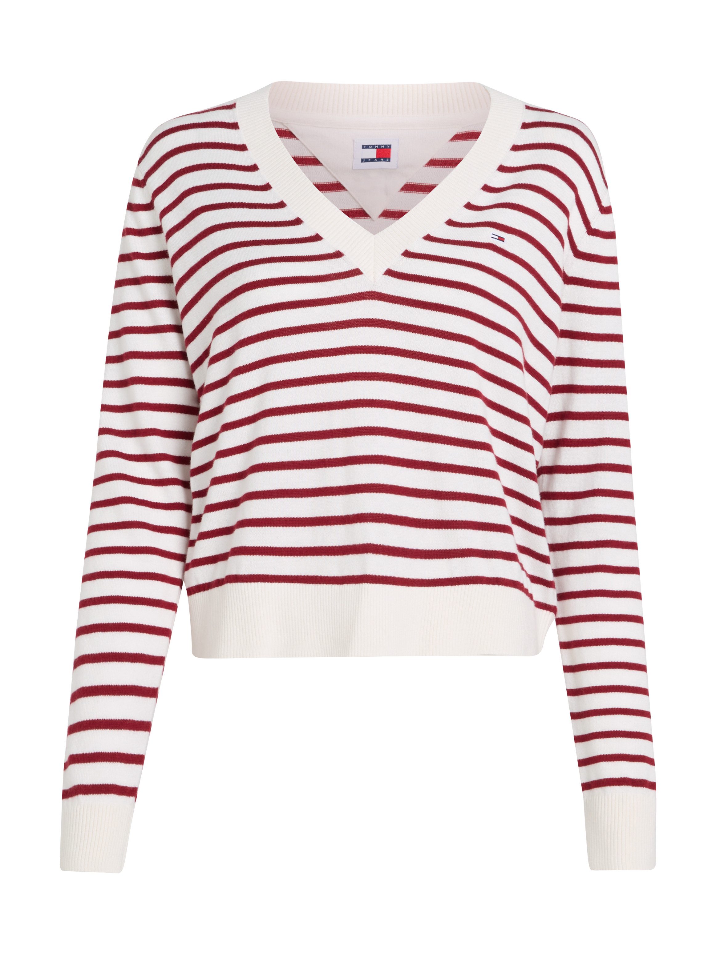 TOMMY JEANS Gebreide trui TJW ESSENTIAL VNECK SWEATER EXT