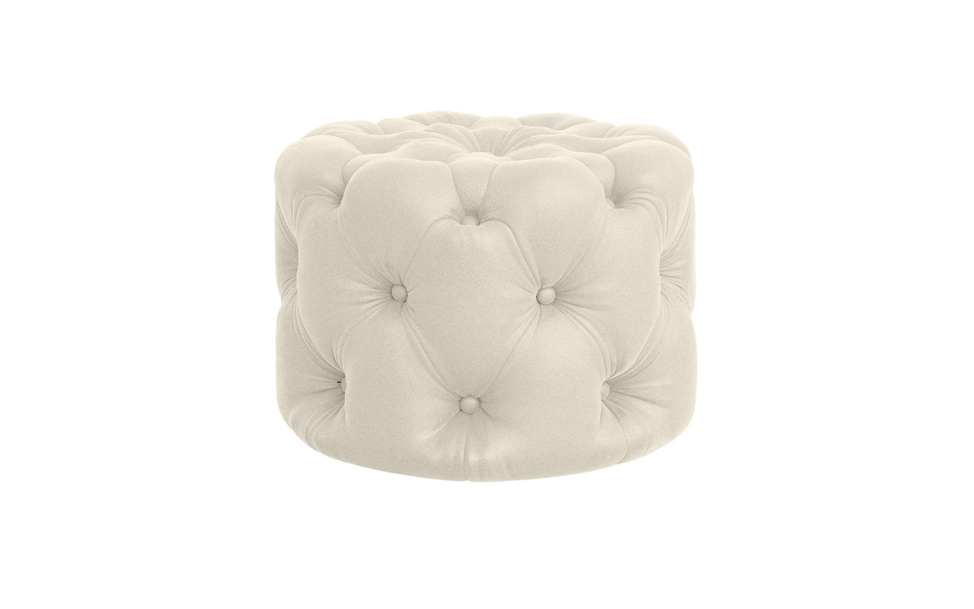 Places of Style Hocker FOLLINA Beklede poef met klassieke Chesterfield-knopafwerking