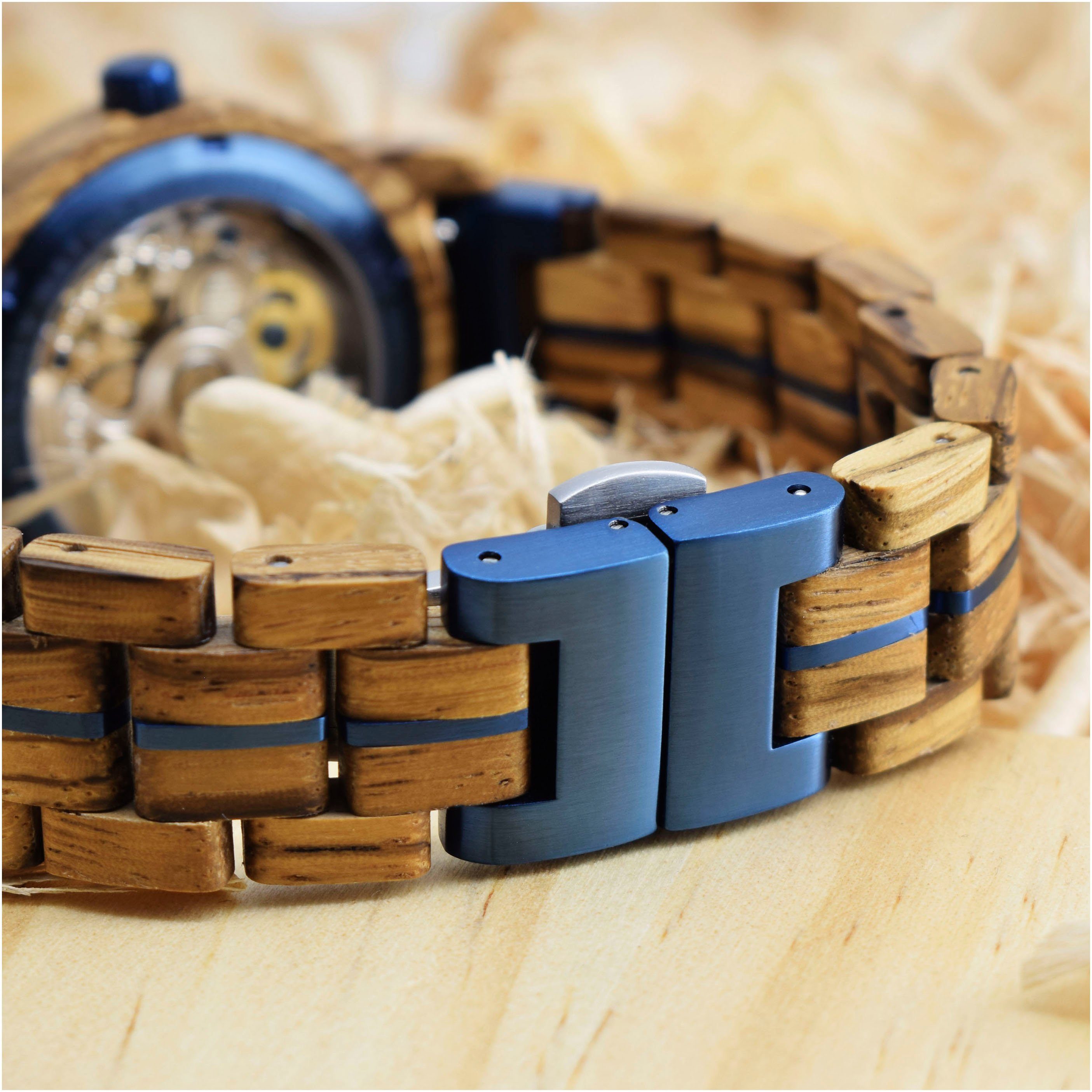 GreenTime Automatisch horloge Polshorloge, dameshorloge, houten horloge, lichtgevende wijzers