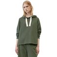 marc o'polo denim hoodie met brede merkband in de capuchon groen