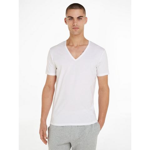 Calvin Klein wit T-shirt v-hals stretch 2-pack Large