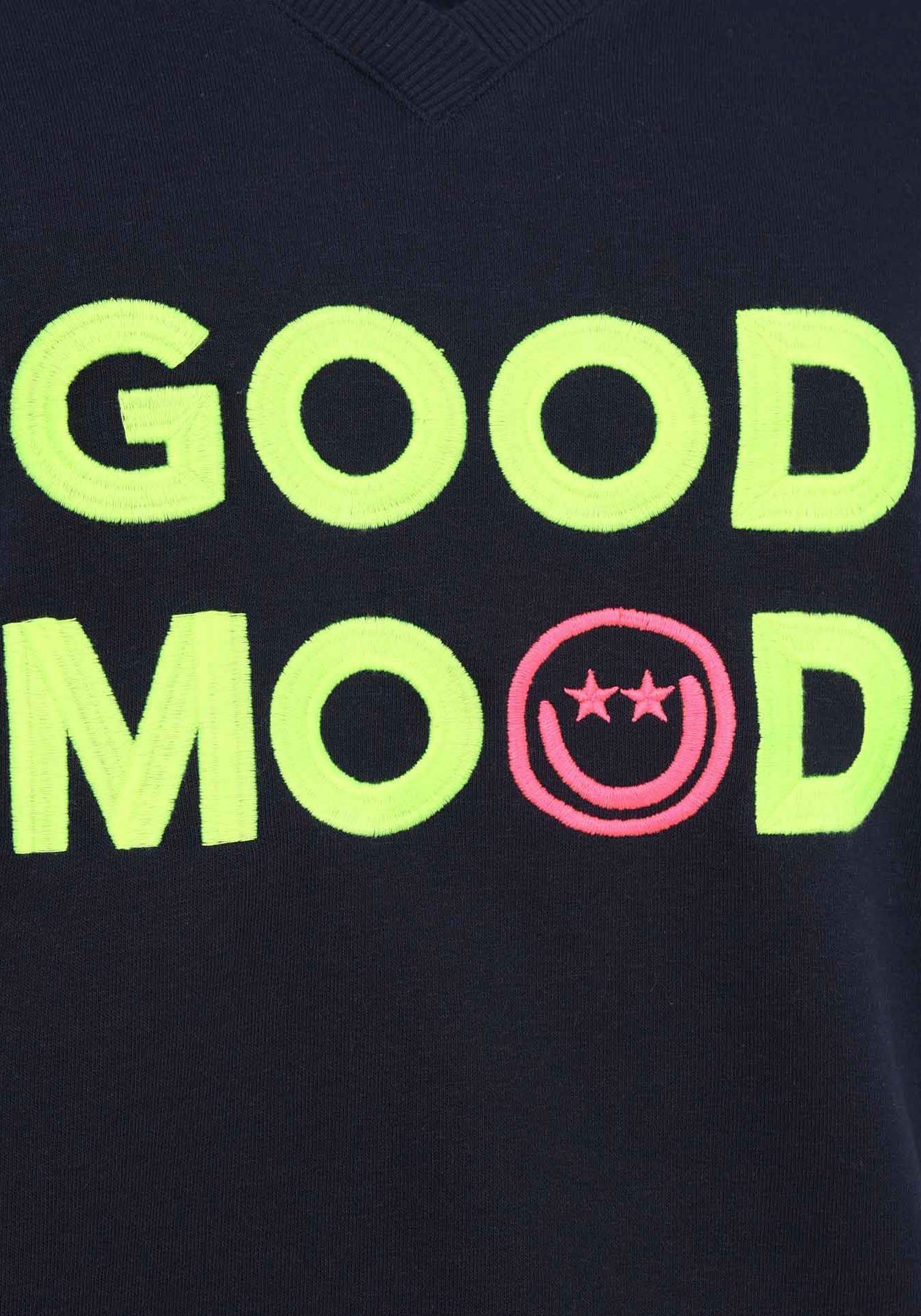 Zwillingsherz Sweatshirt Met contrasterende boorden en tekst