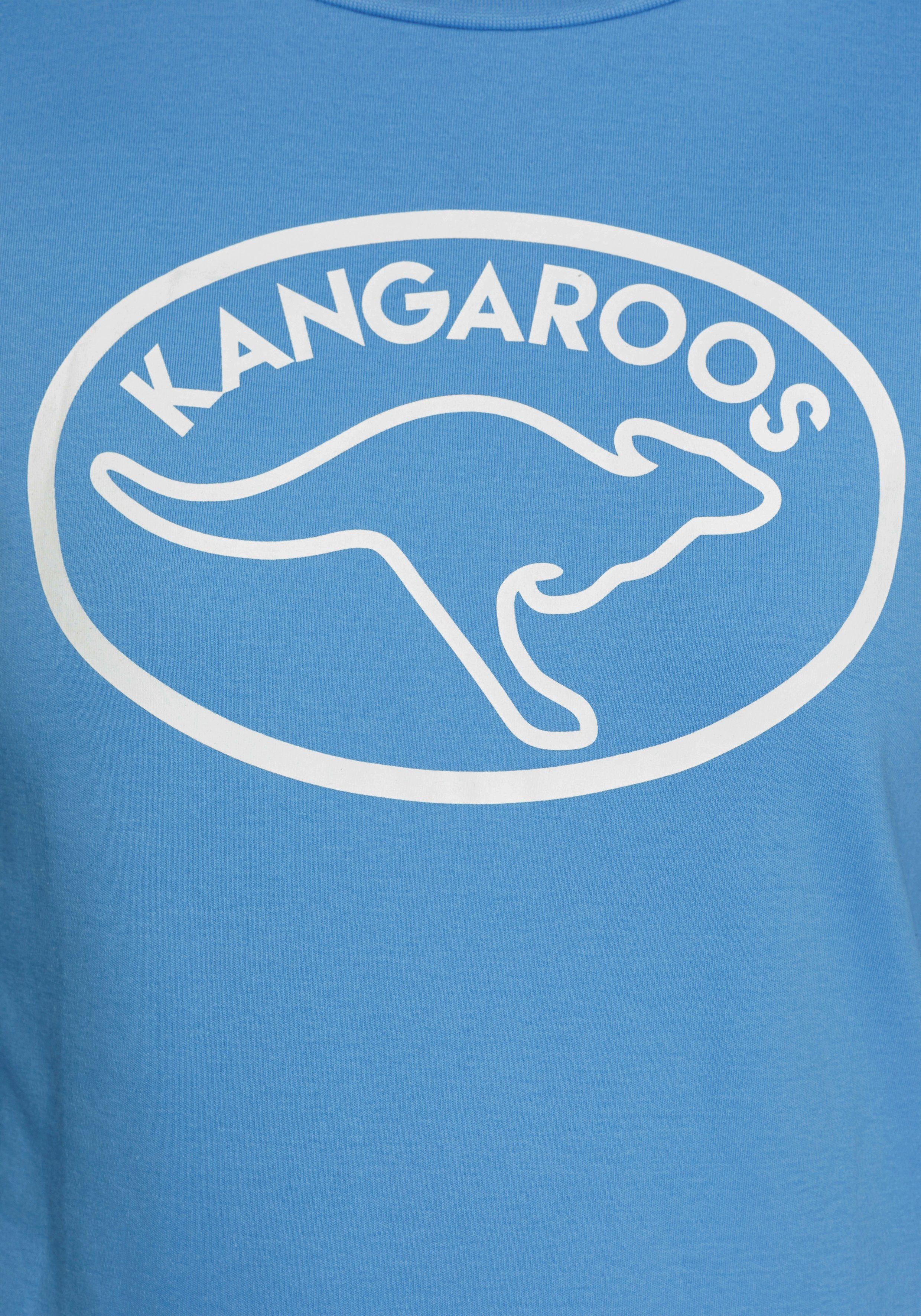KangaROOS Sweatshirt met rimpeling op de mouw en merk-logo-print nieuwe-kollektion
