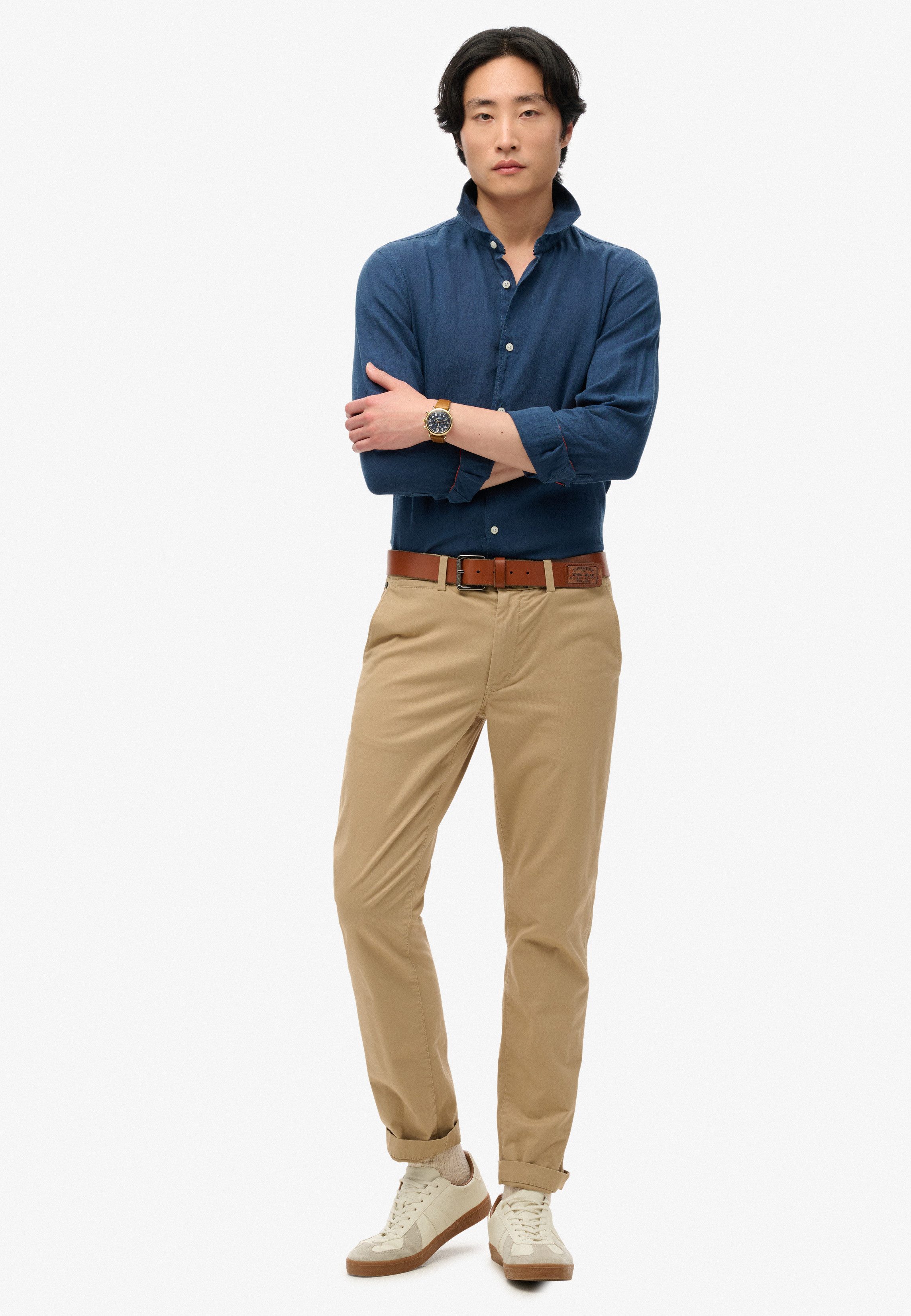 Superdry Overhemd met lange mouwen VACATION L/S LINEN SHIRT