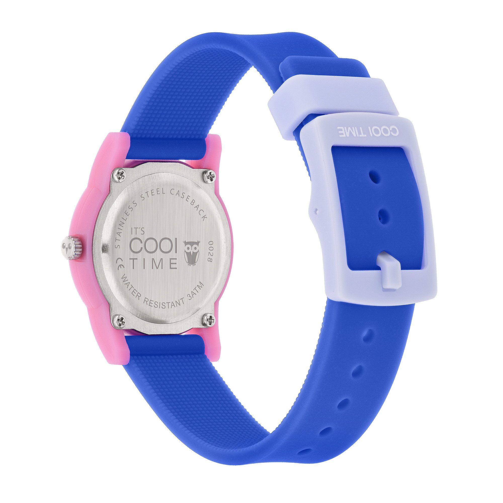 COOL TIME Kwartshorloge The Cool Blue Retro Horloge, siliconen armband, kinderhorloge, meisje, analoog