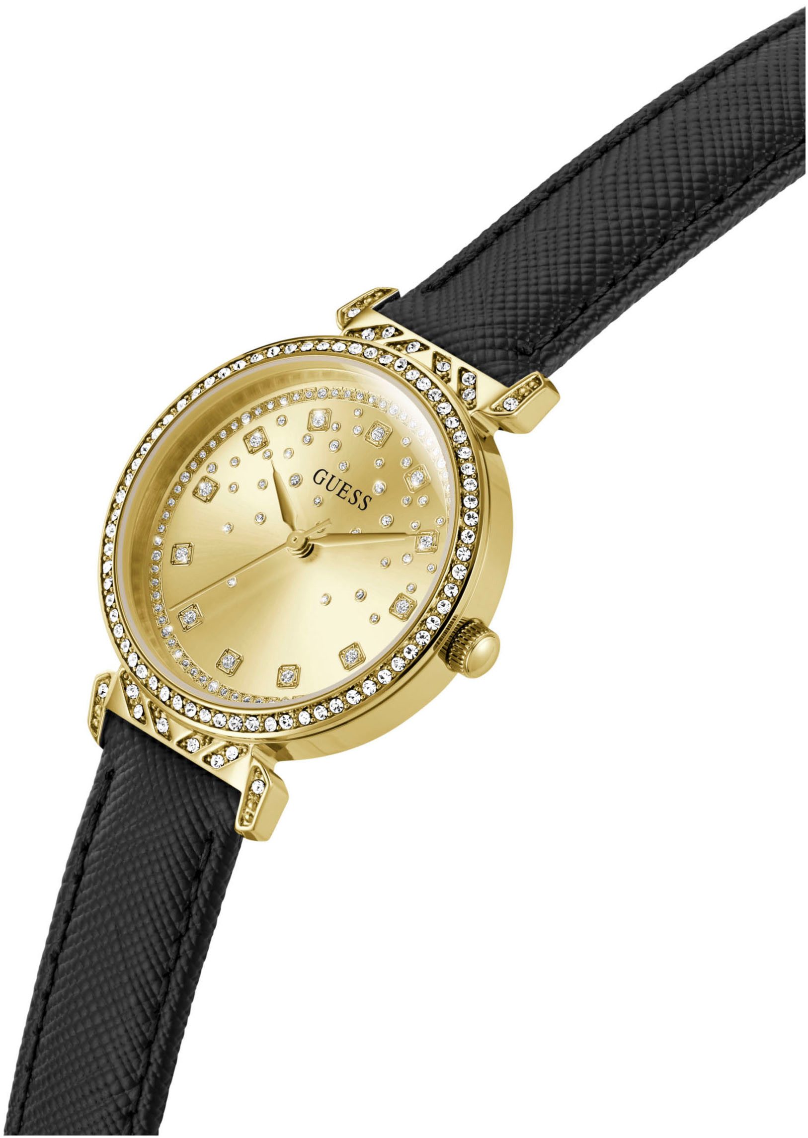 Guess Kwartshorloge ENCHANTMENT Horloge, dameshorloge, kristallen, mineraalglas, stalen band