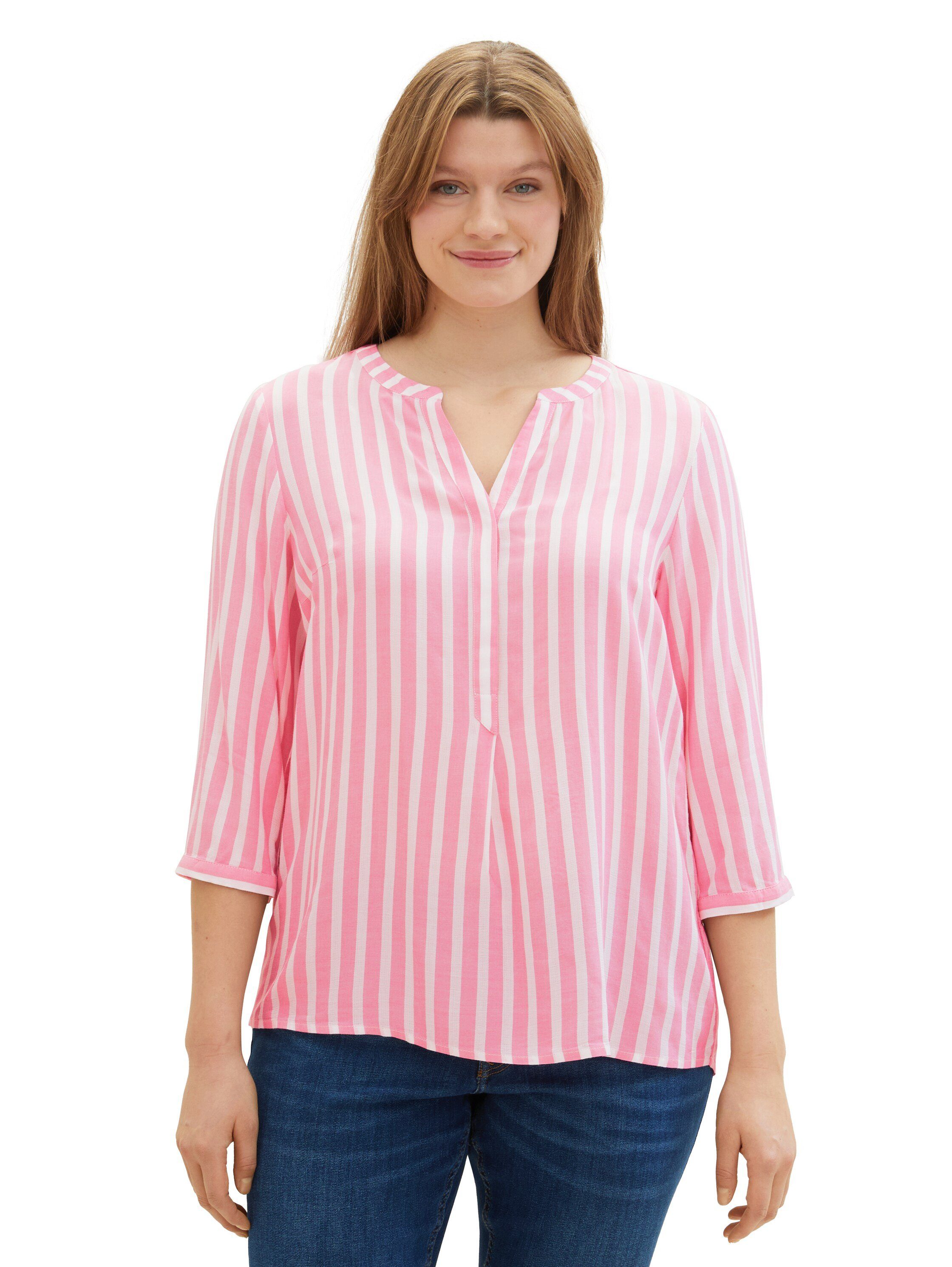 TOM TAILOR MY TRUE ME Shirtblouse met 3/4 mouw en vloeiende viscose