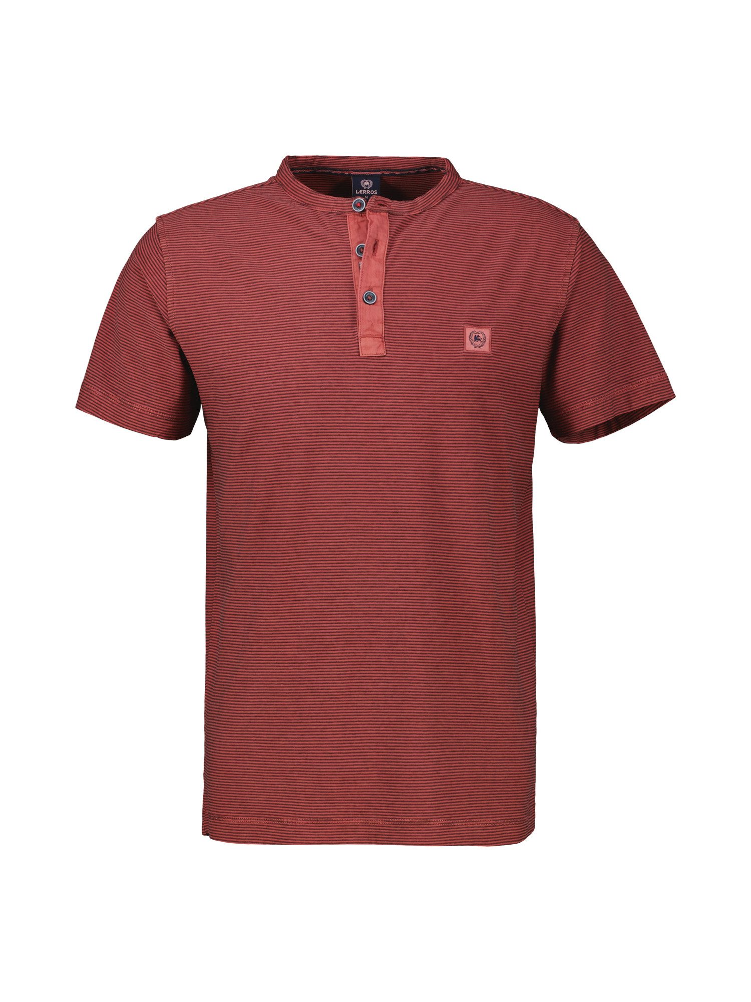 Lerros Henleyshirt LERROS heren serafino-shirt, gestreept