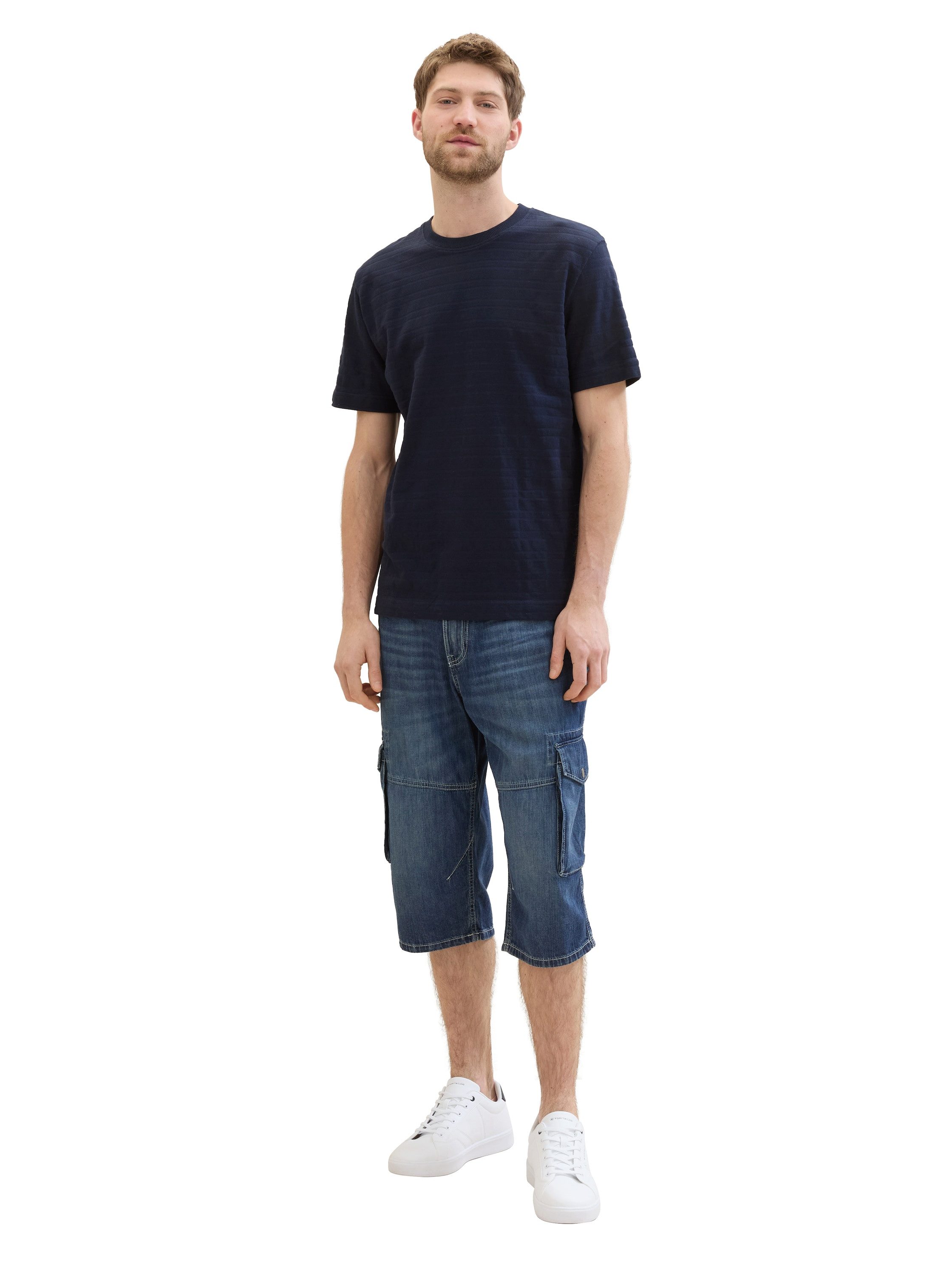 Tom Tailor Jeansshort Morris Overknee met gerecycled katoen