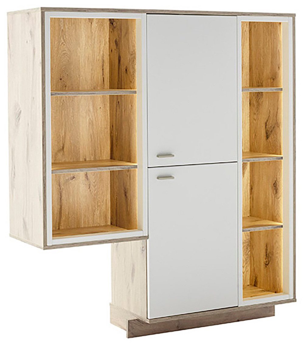 MCA furniture Highboard SANTERNO alleen in combinatie met type 46310960! breedte 124 cm highboards wit
