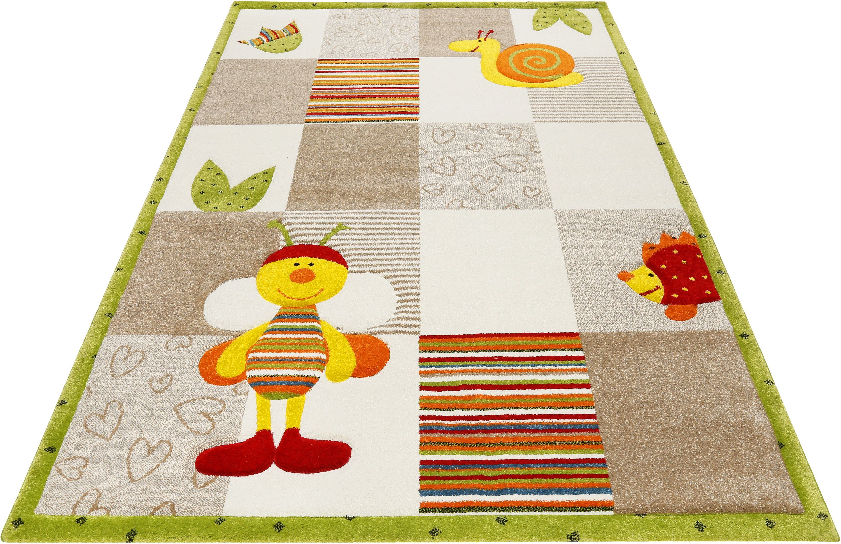Esprit Kindervloerkleed Kids Bee 2.0 speelkleden maat 80 cm x 150 cm x 13 mm multicolor