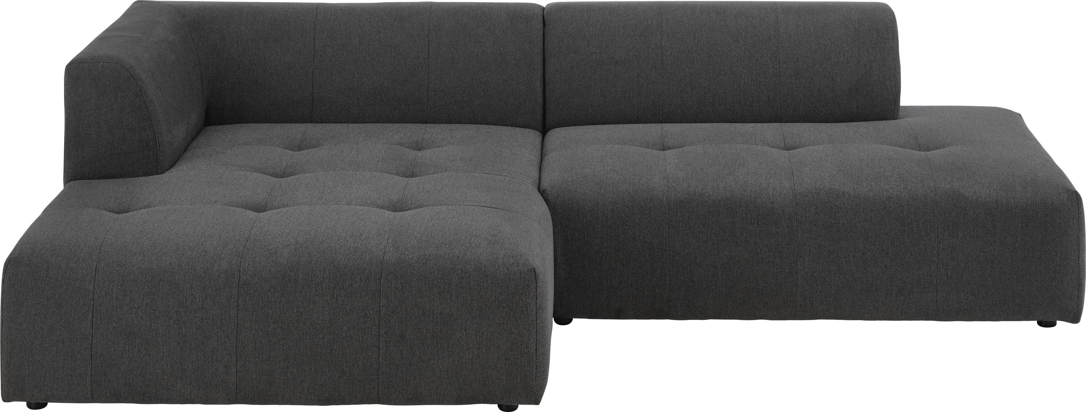 ATLANTIC home collection 3-zitsbank Leonardo Poef/voetenbank Ottoman met XXL ligoppervlak grijs, 3-zitsbanken, 269 cm
