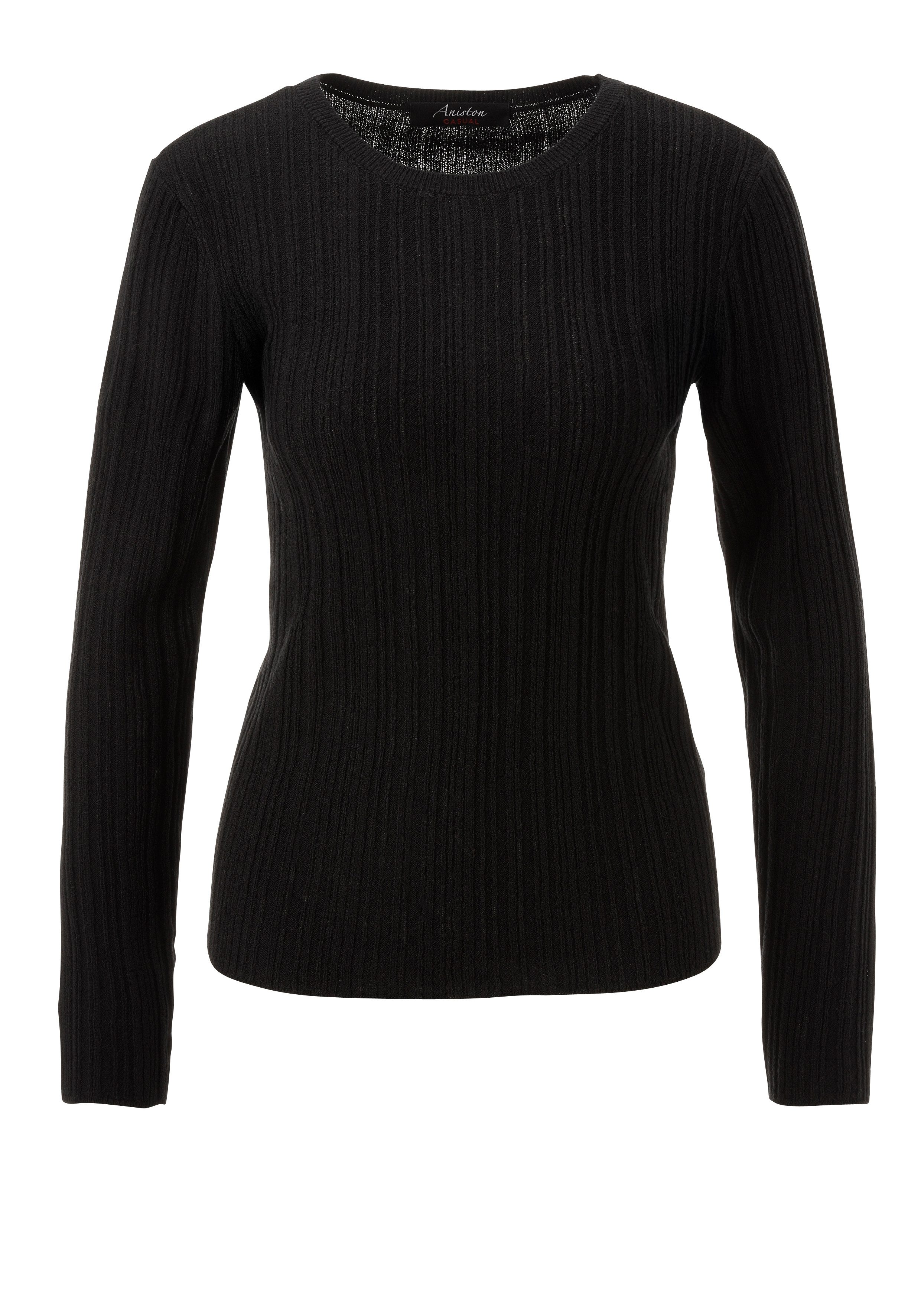 Aniston CASUAL Gebreide trui in ribbelpatroonmix - nieuwe collectie