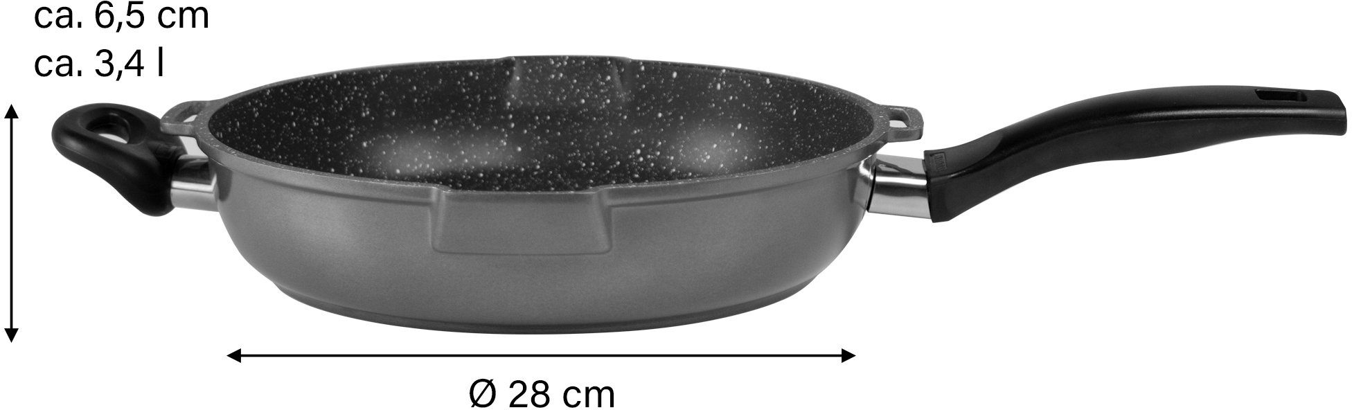 STONELINE Hapjespan Future Ø 28 cm, inductie (1-delig)