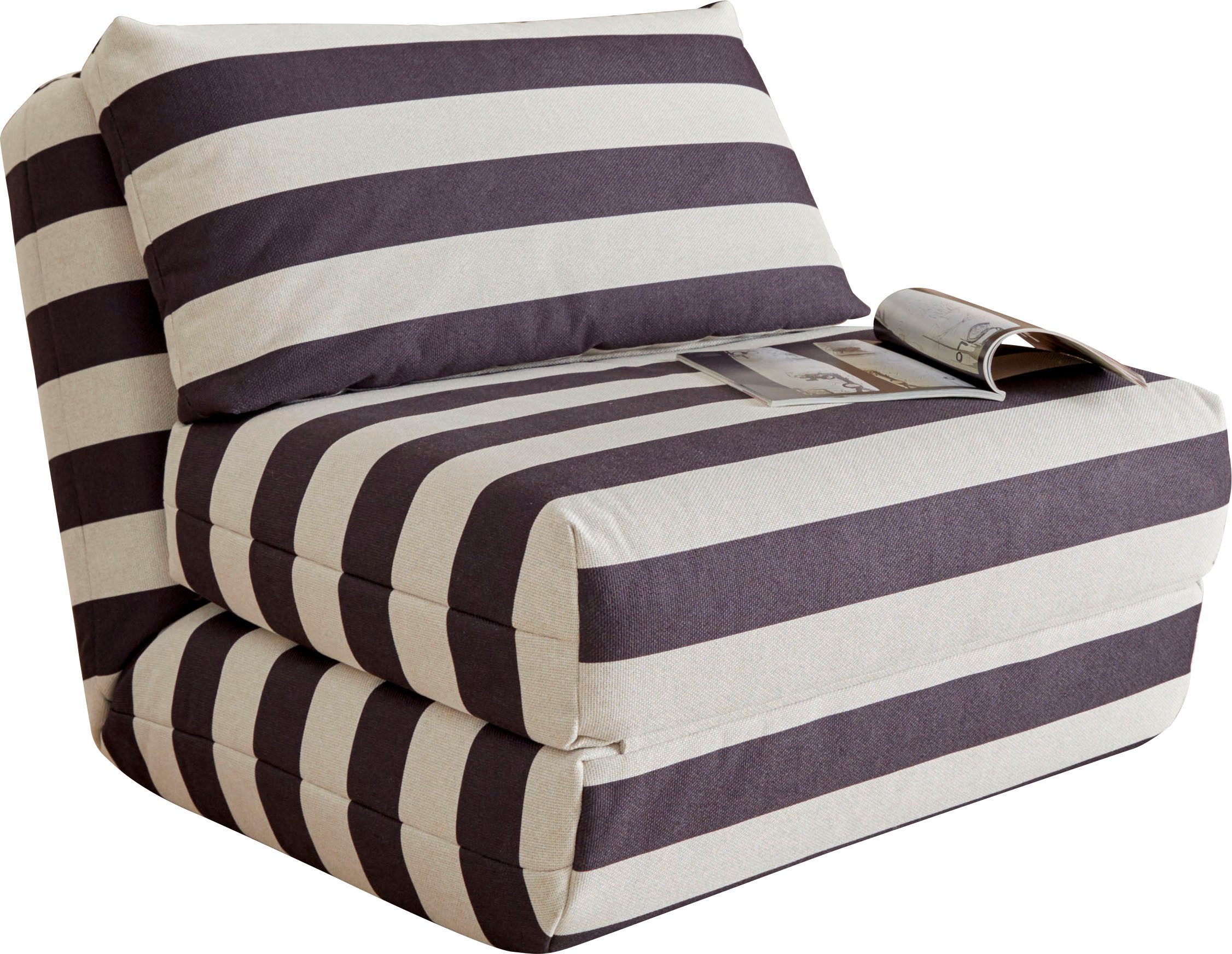LeGer Home by Lena Gercke Fauteuil Amara Slaapstoel uitklapbaar, bedstoel, met rastering