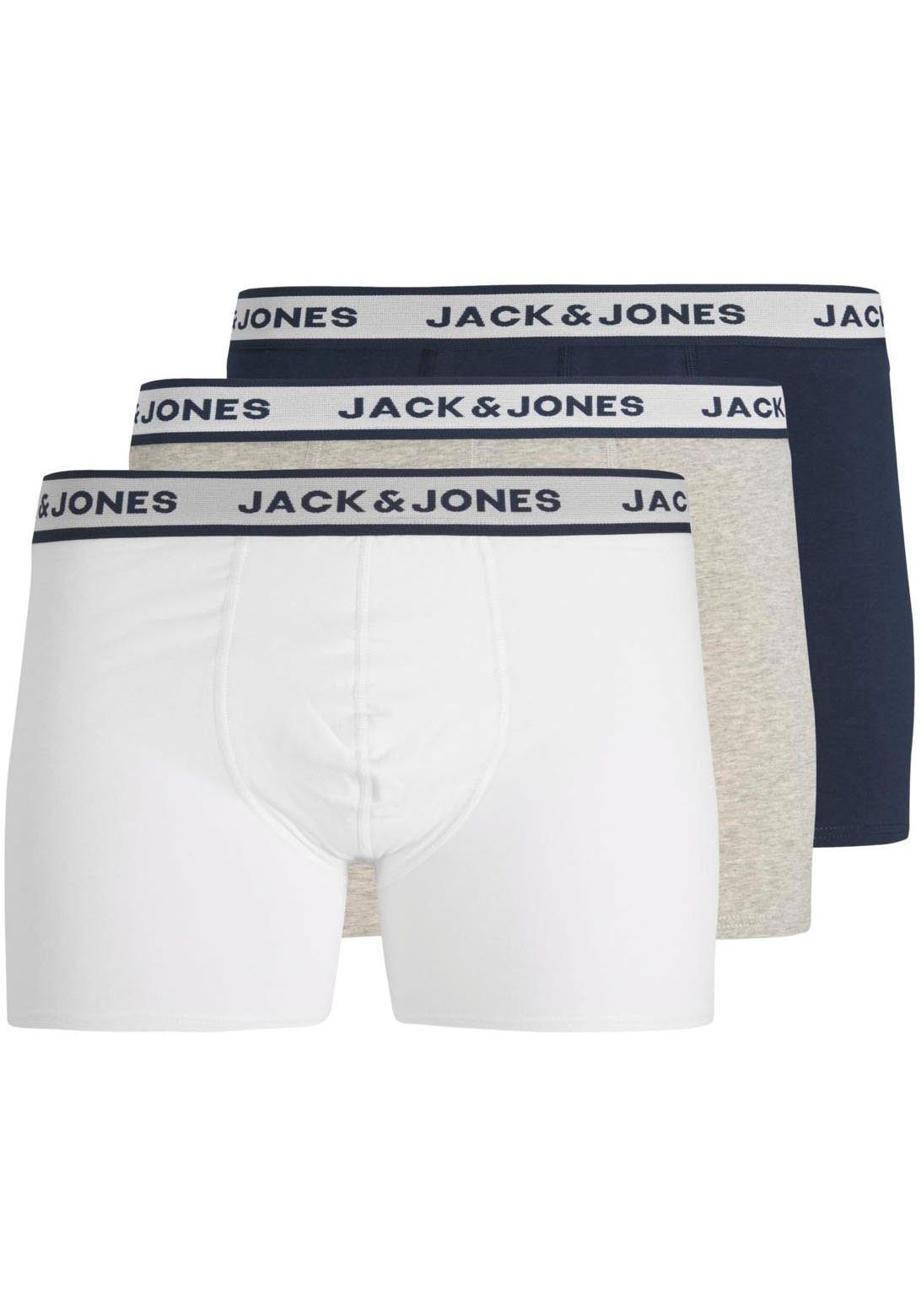 Jack & Jones Boxershort JACSOLID BOXER BRIEFS 3 PACK NOOS (set, 3 stuks)