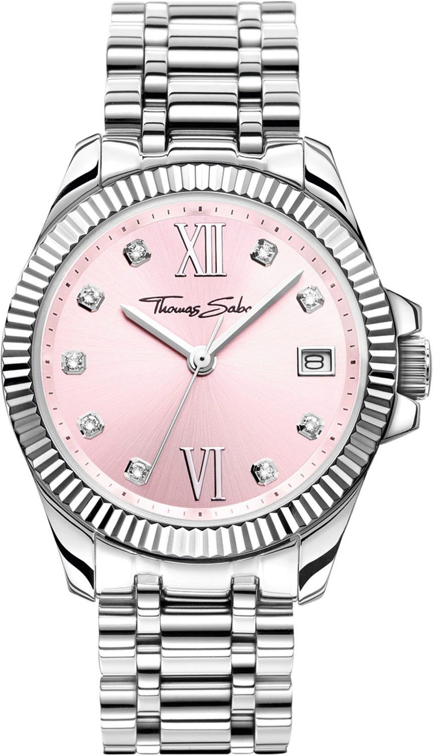 THOMAS SABO Kwartshorloge DIVINE Polshorloge, dameshorloge, datum, mineraalglas met saffiercoating