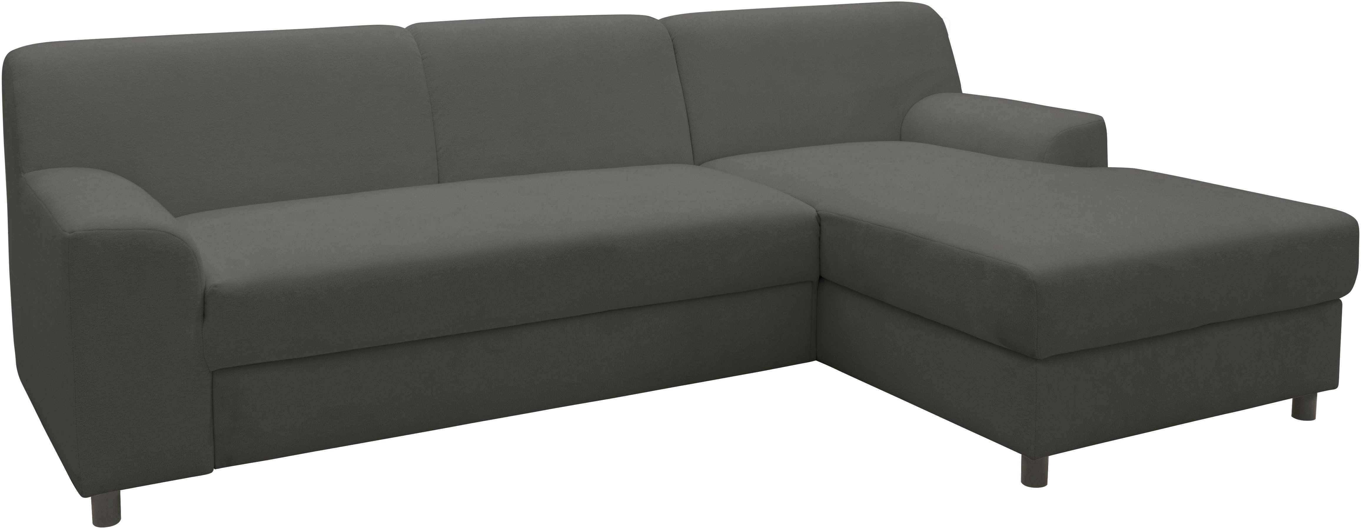 INOSIGN Hoekbank Turah 2, L-vorm, in Cord en waterafstotende microvezel, Vering B/D/H: 241/146/79 cm, incl. sierkussen, optioneel met bedfunctie
