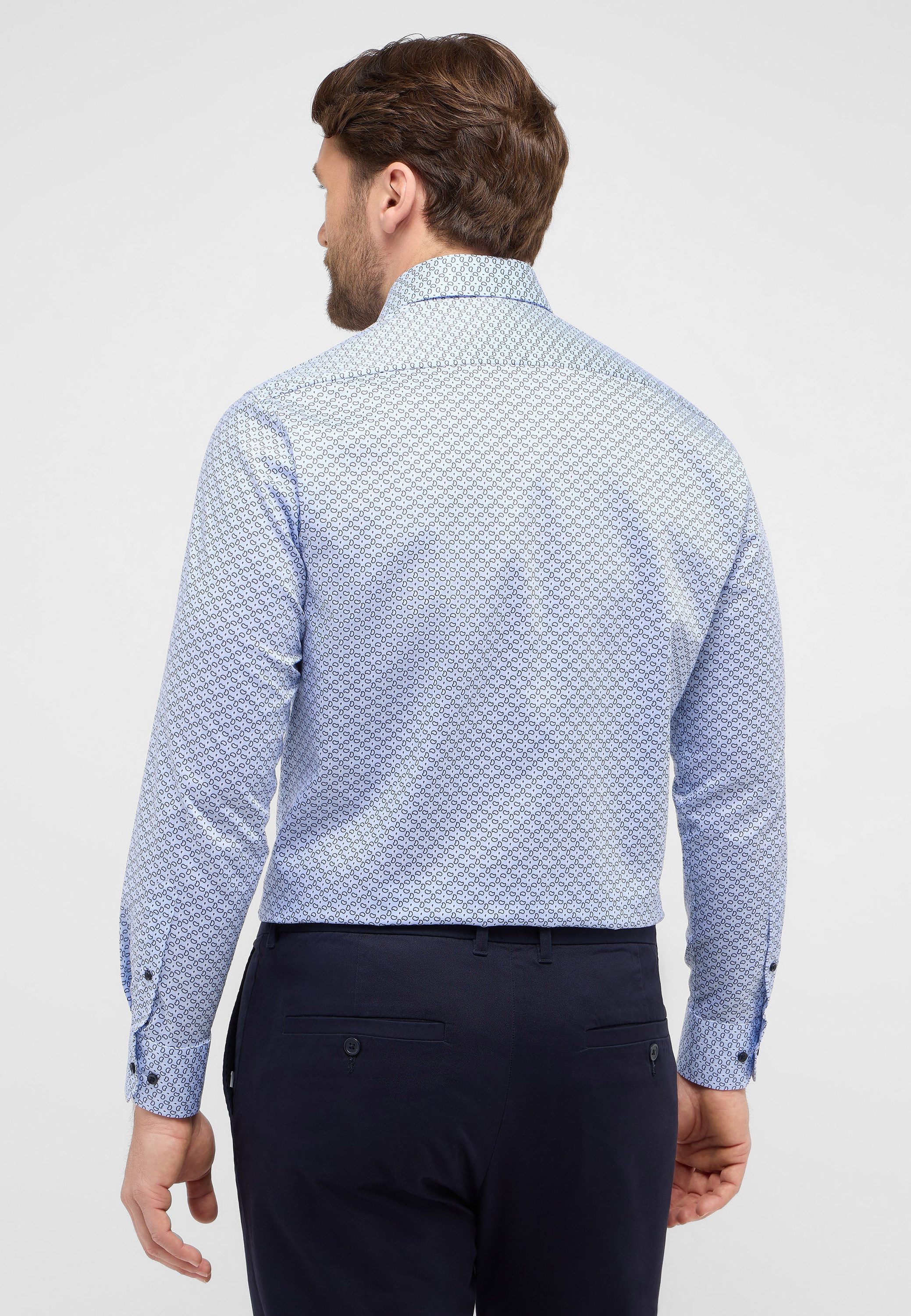 Eterna Overhemd met lange mouwen Comfort fit NON IRON (strijkvrij)