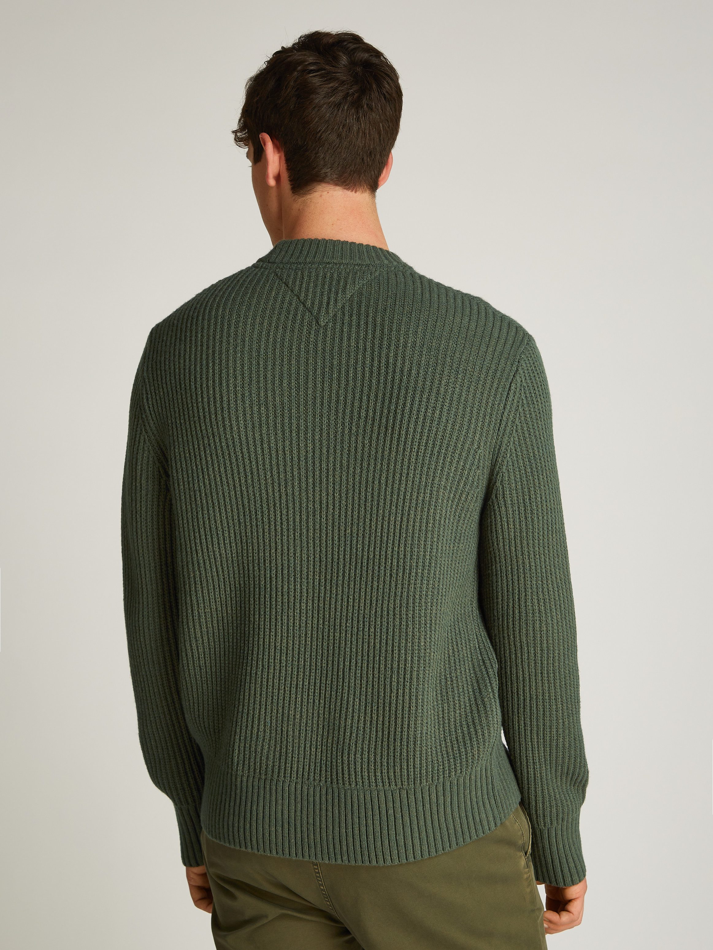 TOMMY JEANS Trui met ronde hals TJM REG BADGE TEXTURED CNECK EXT