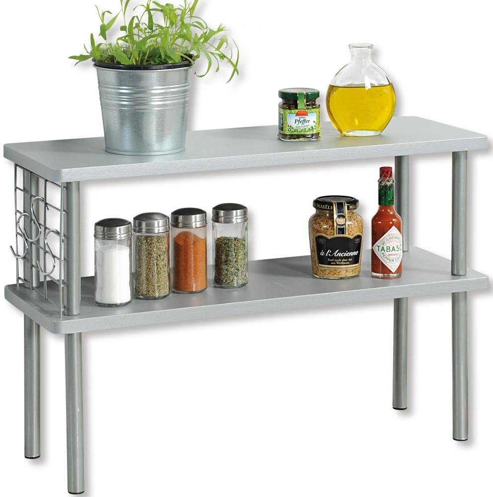 KESPER for kitchen & home Stellingkast met 2 planken in de kleur grijs