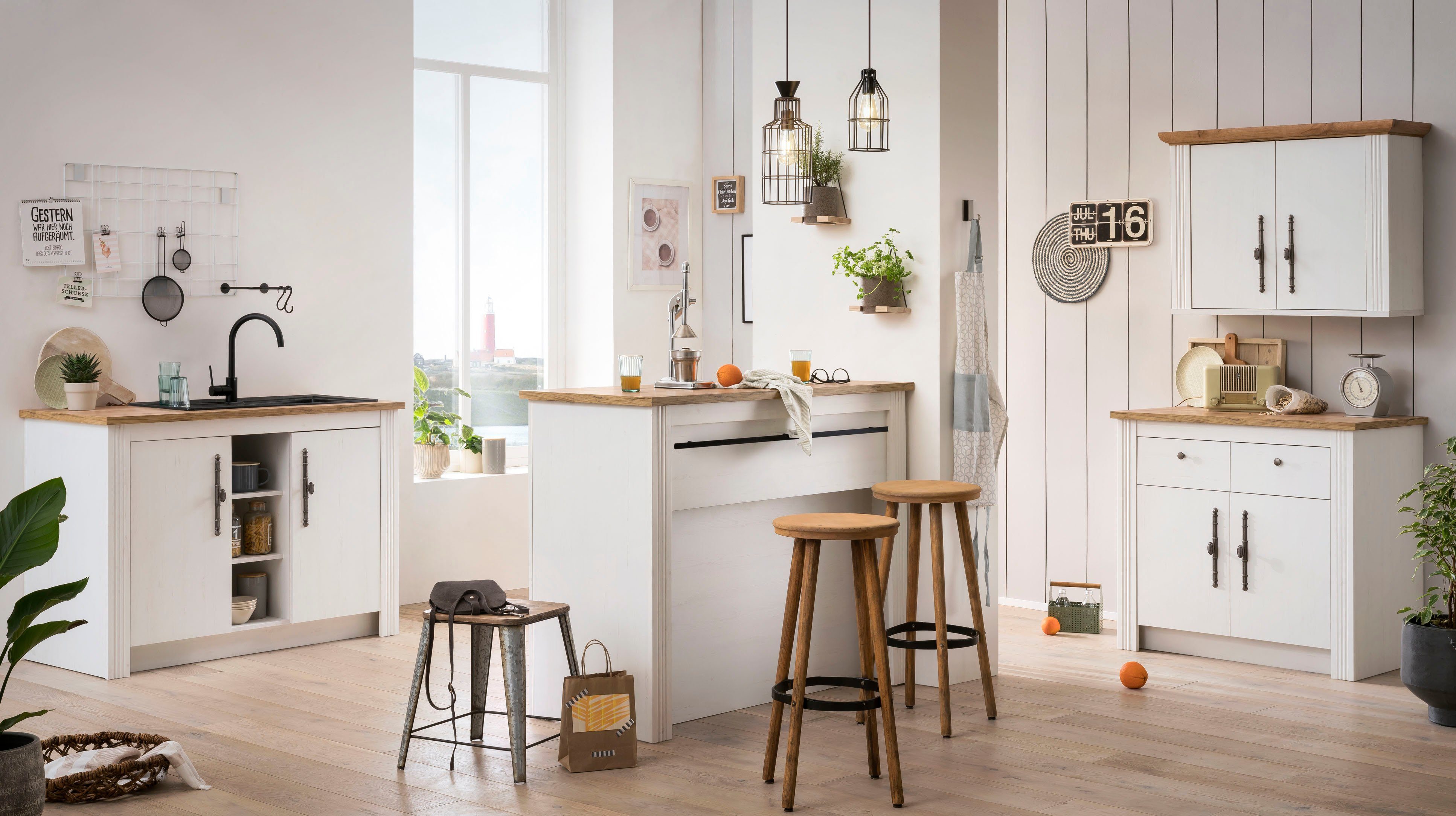Kochstation Hangend kastje KS-Westminster in romantische landelijke stijl, breedte 96 cm, exclusief by otto