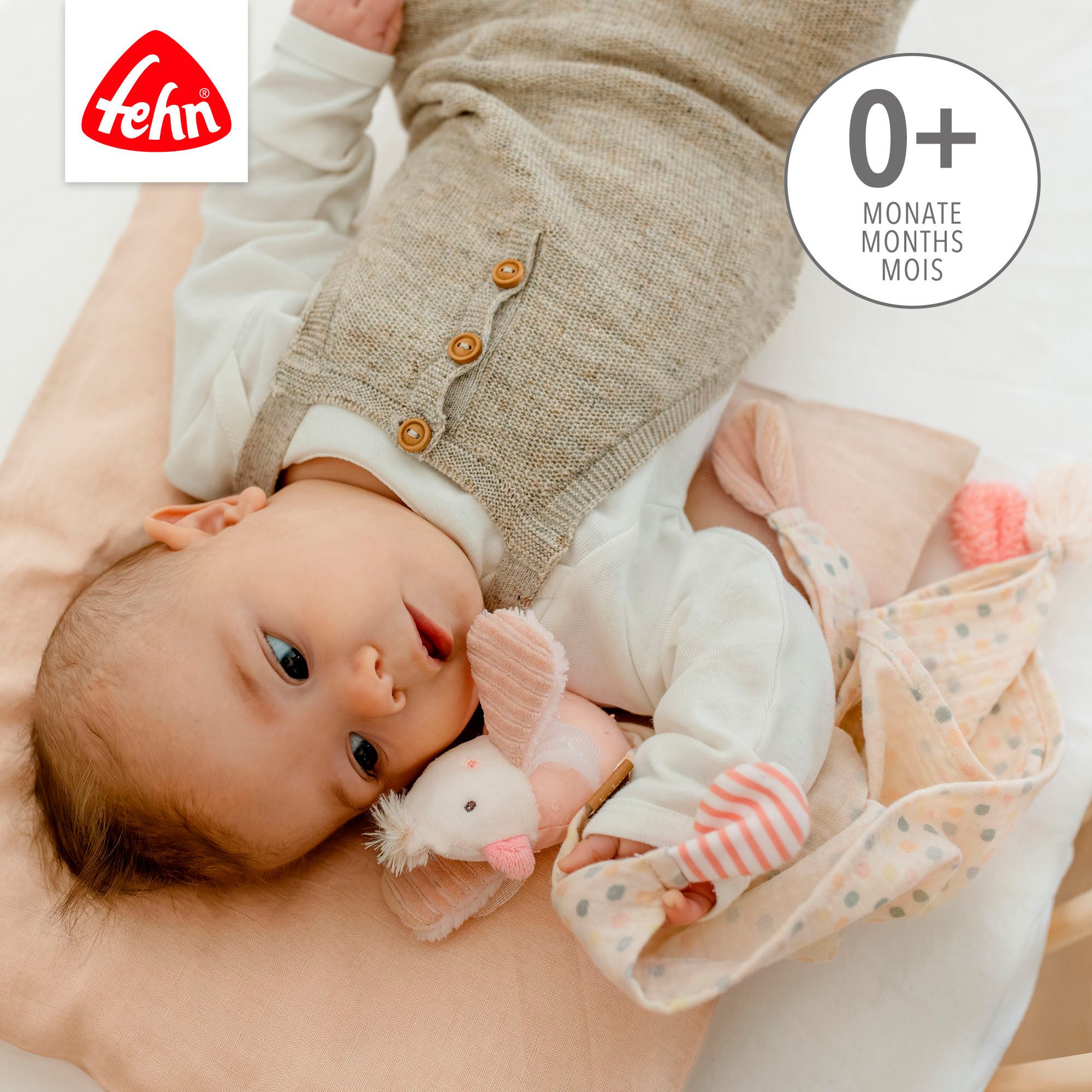 Fehn Knuffeldoek FeehnLAND, mousseline Vogel