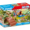playmobil constructie-speelset cadeauset hondentrainster (70676), city life gemaakt in europa (37 stuks) multicolor