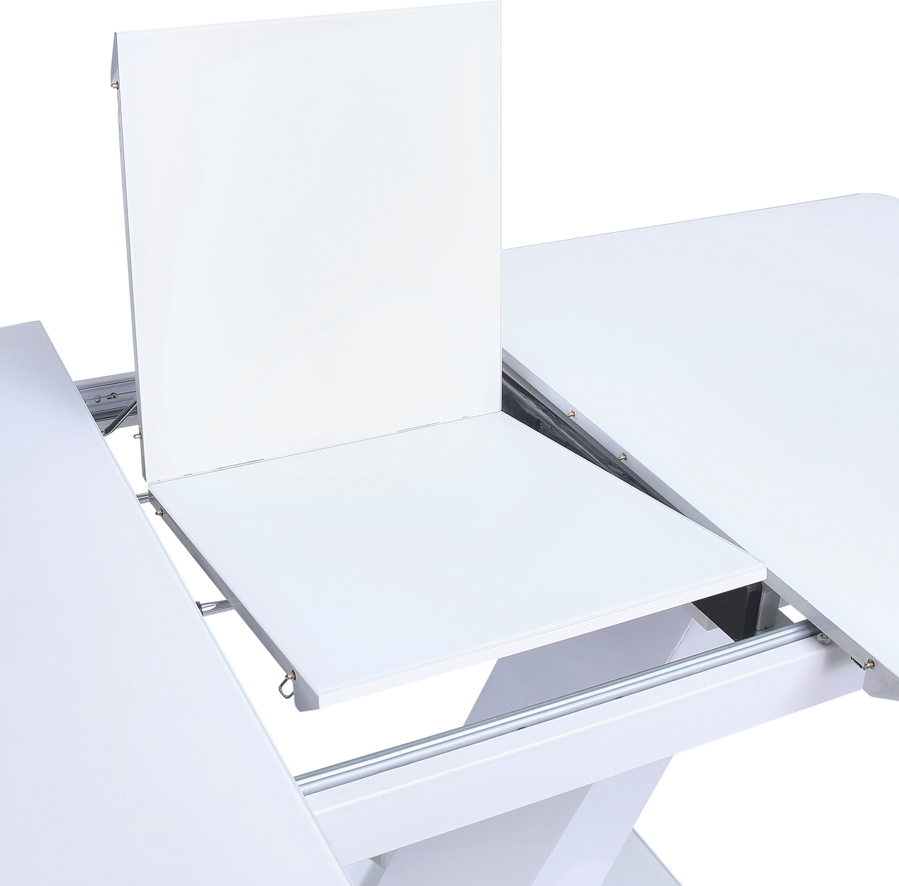 SalesFever Eettafel Glazen tafel uittrekbaar