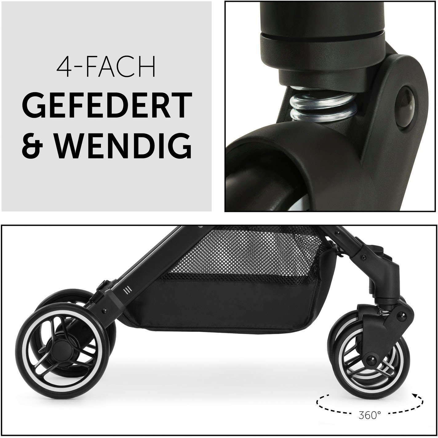 Hauck Kinder-buggy Travel N Care, black