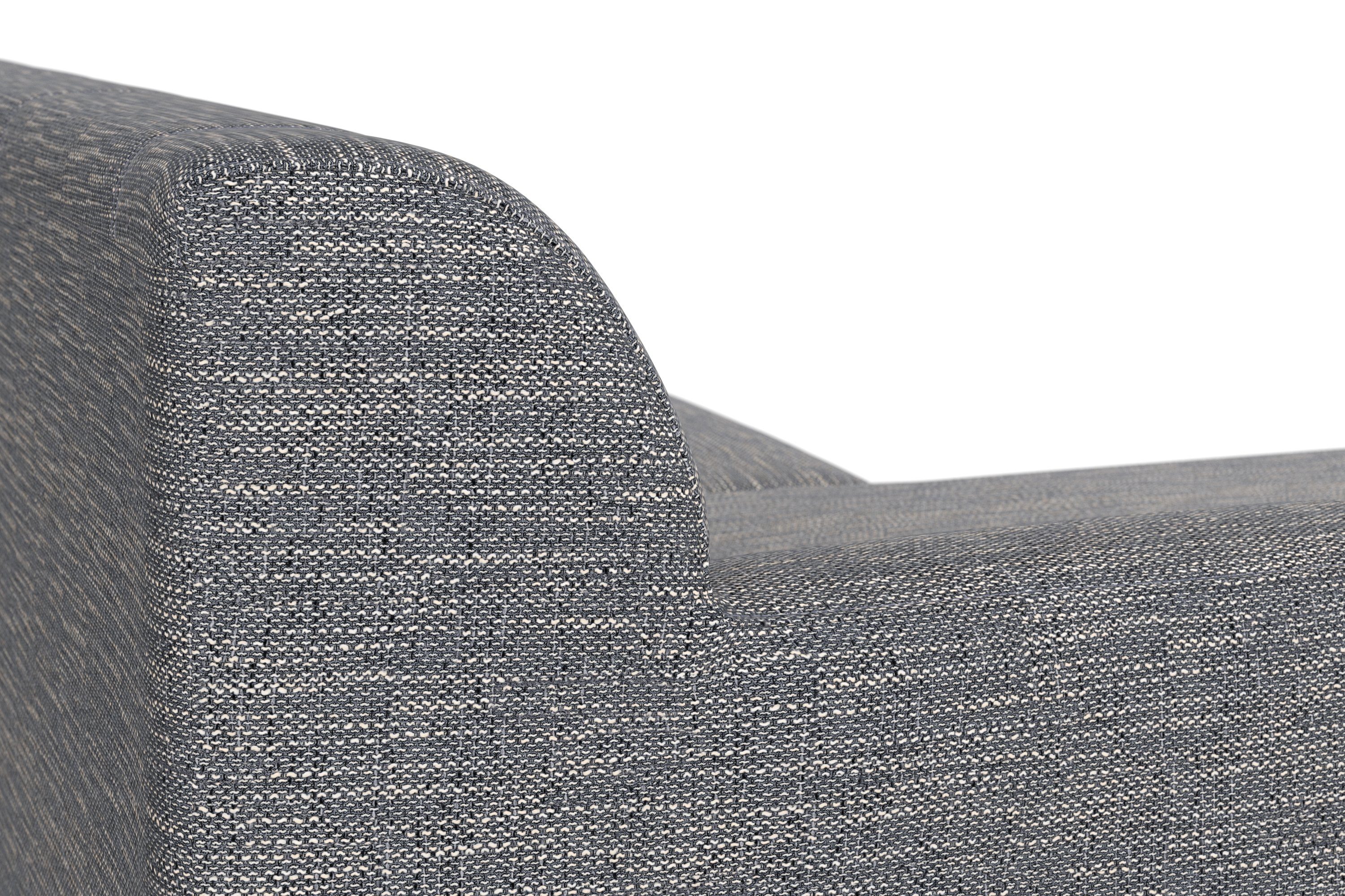 DOMO collection Hoekbank Topper, elegant en tijdloos, compacte afmetingen 245/155cm, L-vorm