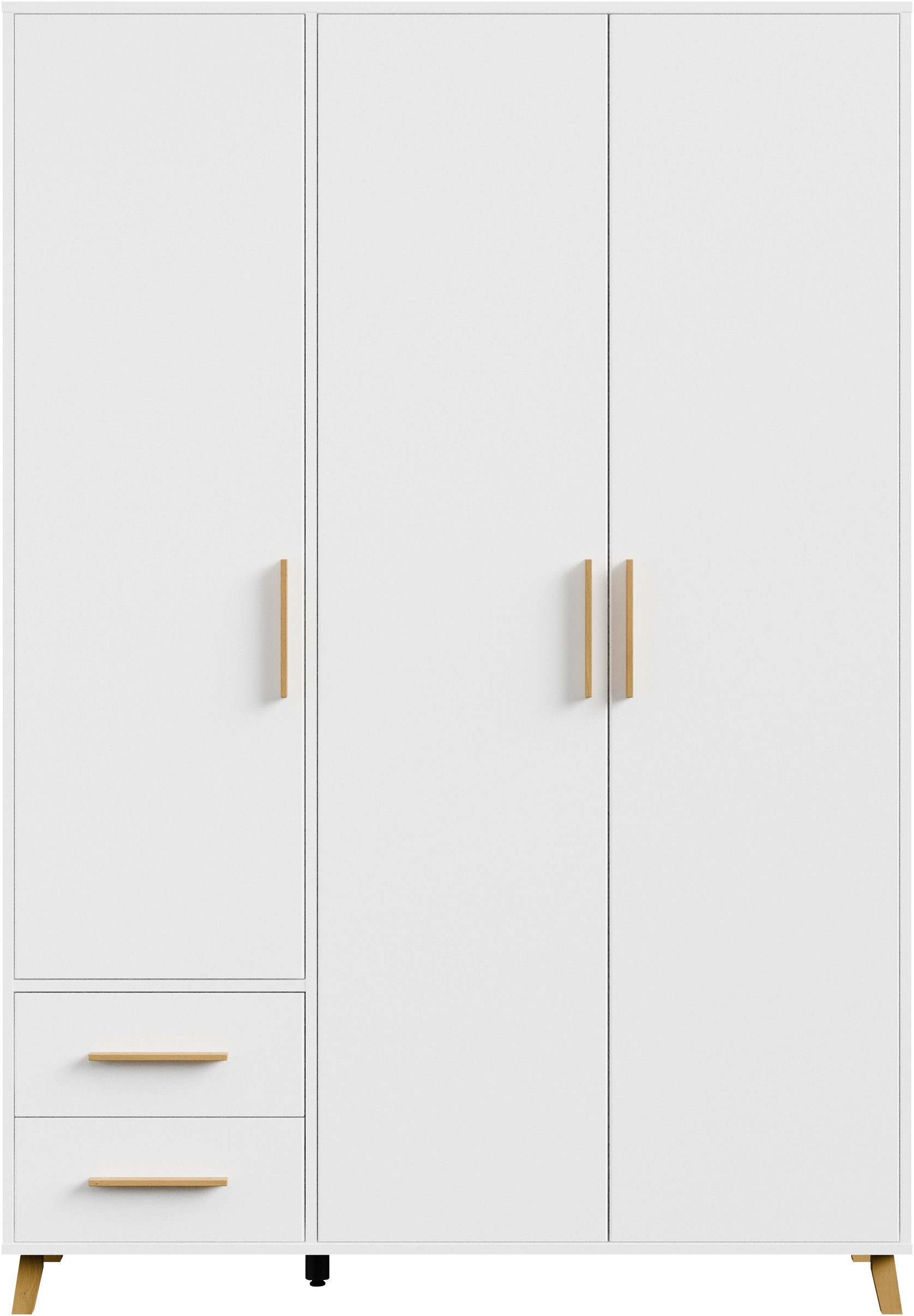 rauch Draaideurkast Kledingkast kast garderobe waskast SHINJO Grepen en voeten van massief hout met 2 lades MADE IN GERMANY