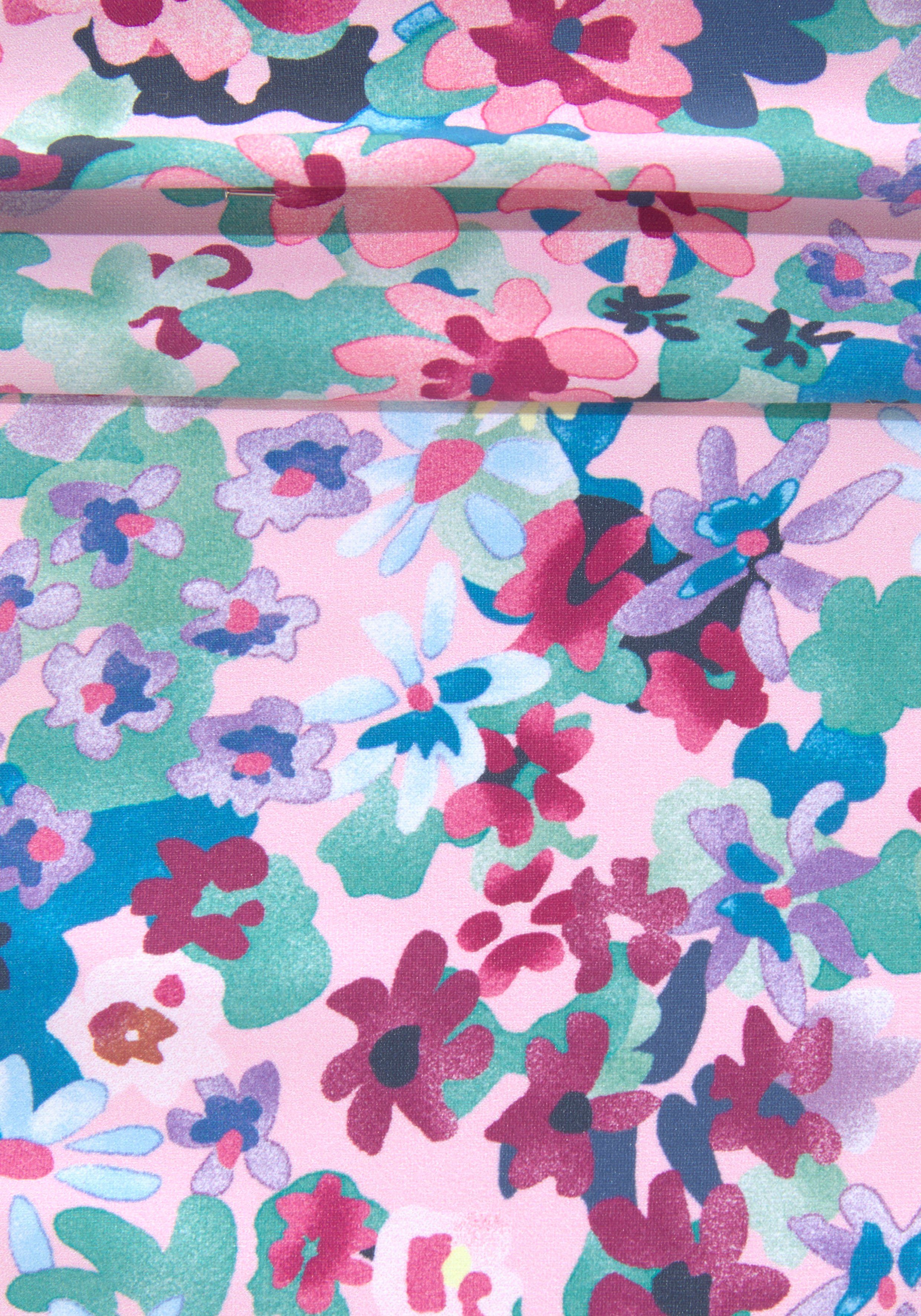 s.Oliver RED LABEL Beachwear Bikinibroekje Scatter floraal ontwerp, in hoornlook, van microvezel, met gerecycled polyamide