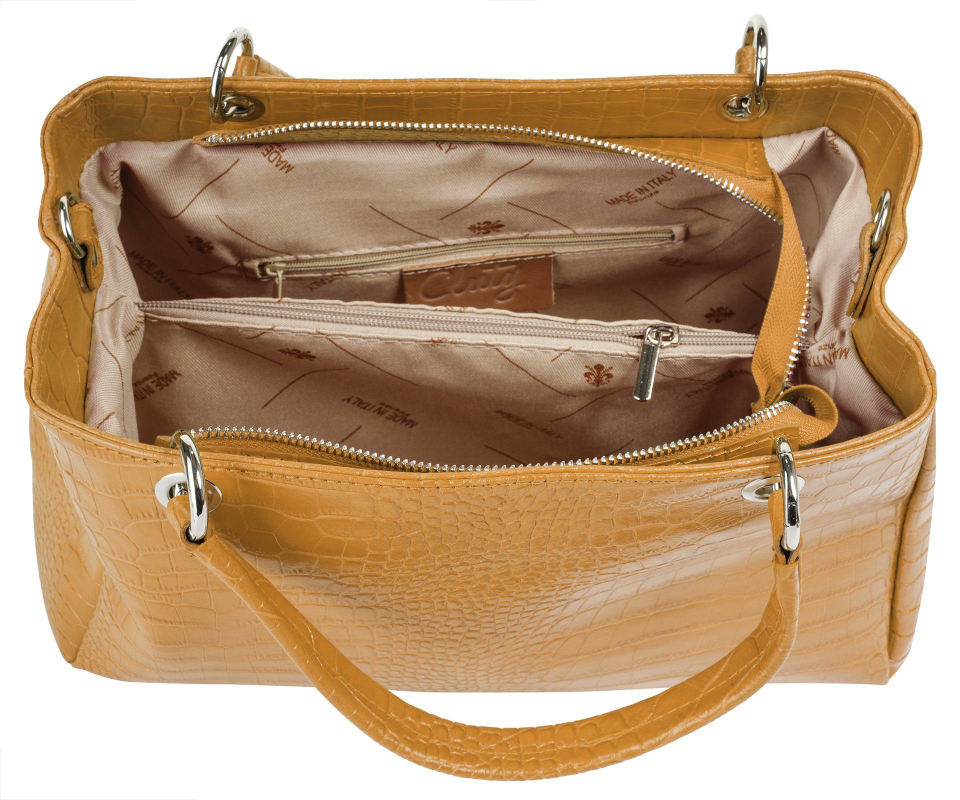 Cluty Tas echt leer, made in italy