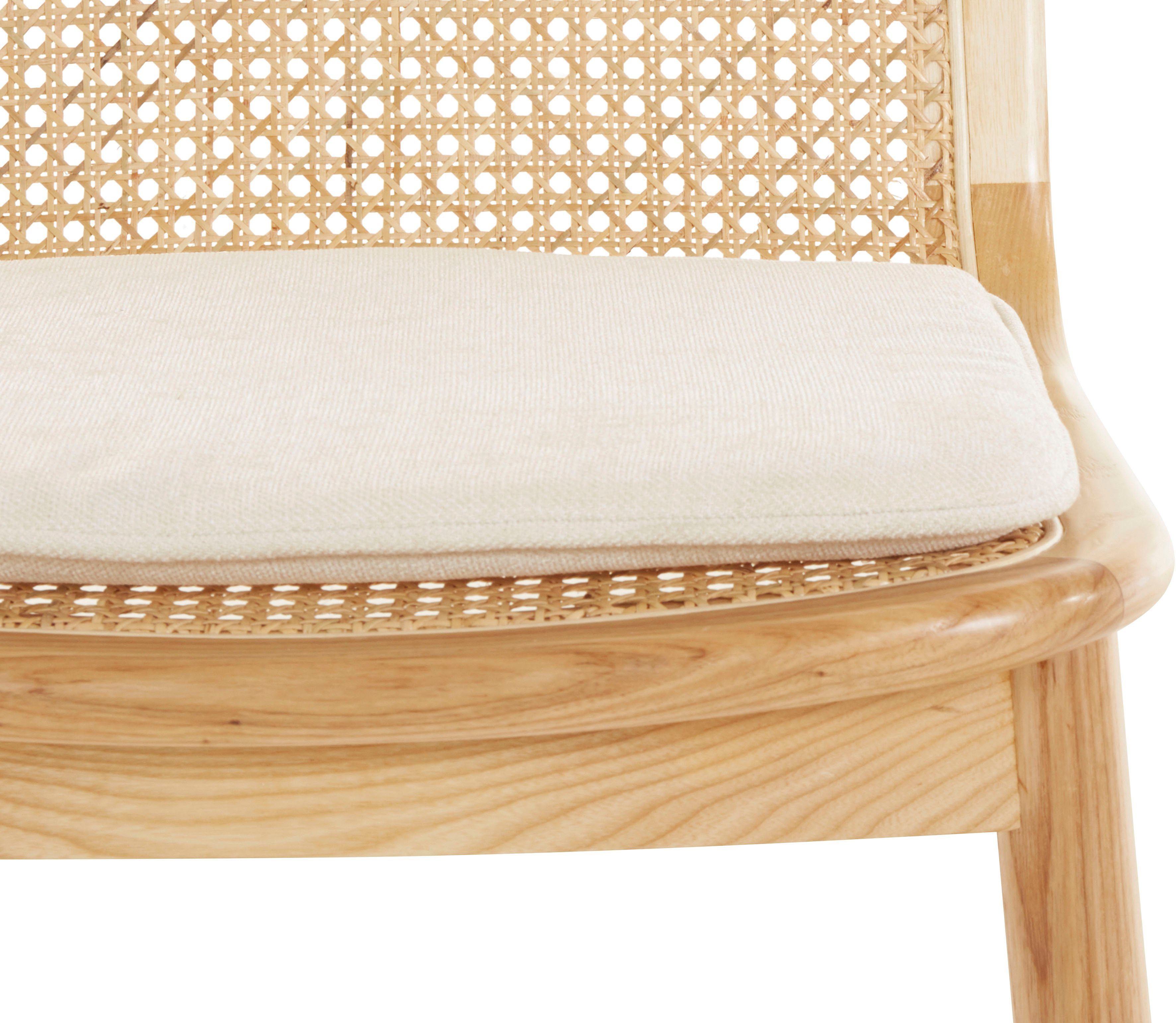 LeGer Home by Lena Gercke Eetkamerstoel 214LINASTUHL Polstertstoel met frame en poten van massief essenhout (set)