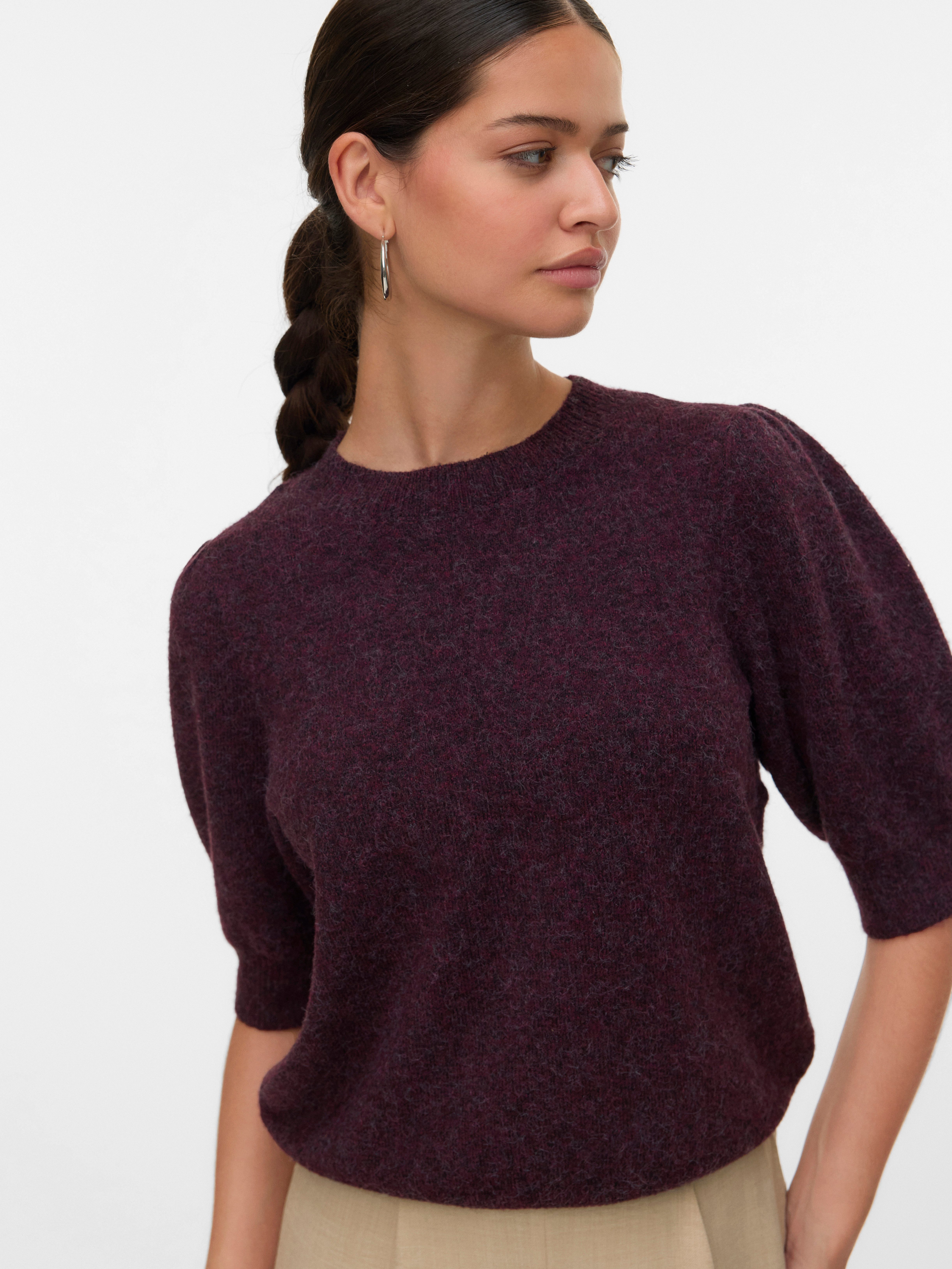 Vero Moda Gebreide trui VMDOFFY 2/4 O-NECK PULLOVER GA NOOS
