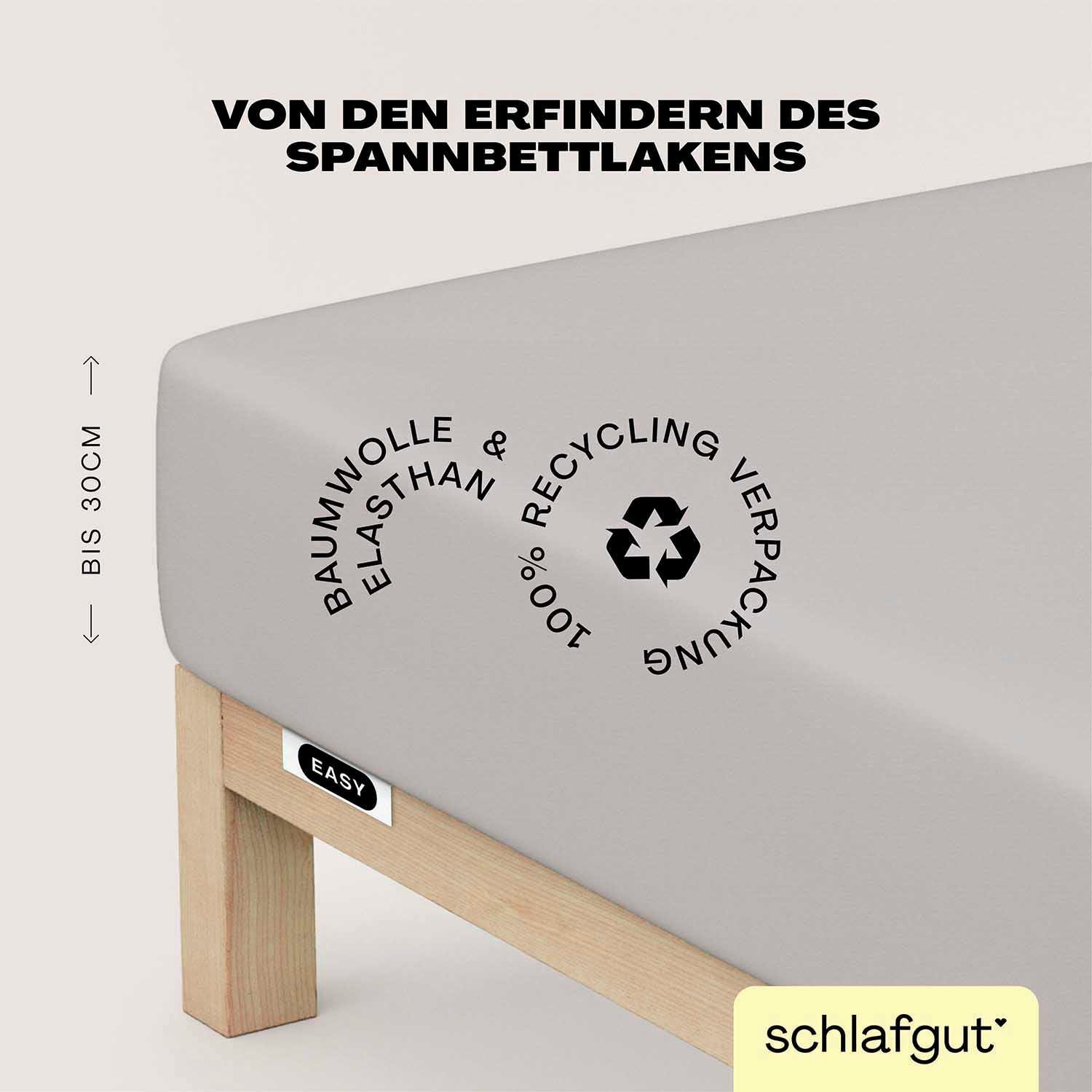 Schlafgut Hoeslaken EASY jersey elastaan MADE IN GREEN by OEKO-TEX® (1 stuk)
