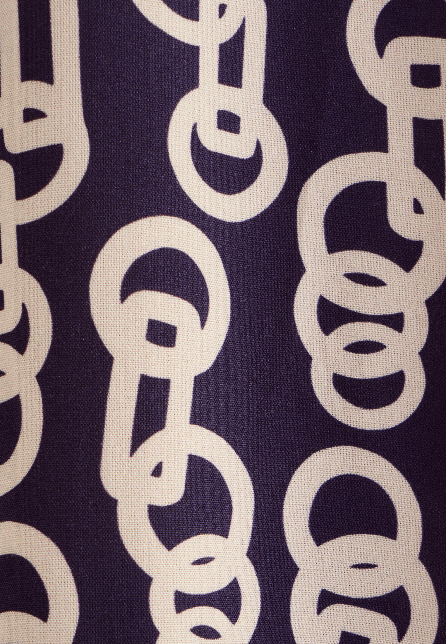 seidensticker Overhemdblouse Zwarte roos Lange mouwen kraag kettingenprint