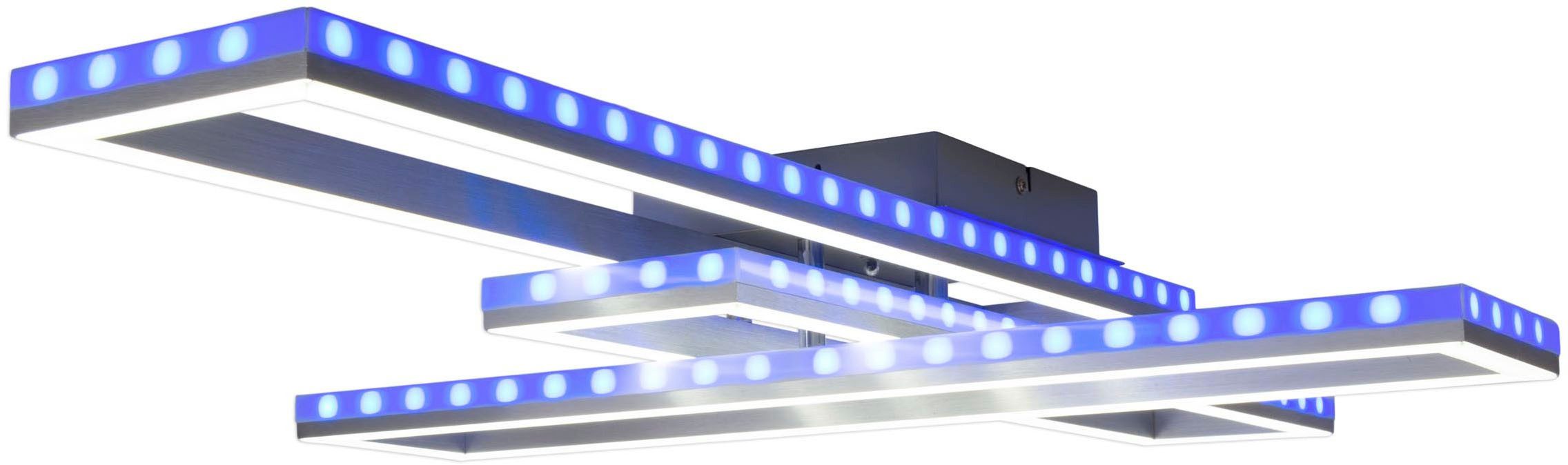 näve Led-plafondlamp BANTRY CCT, RGB-backlight, dimbaar, geheugen, tijdschakelaar, nachtlicht (1 stuk)