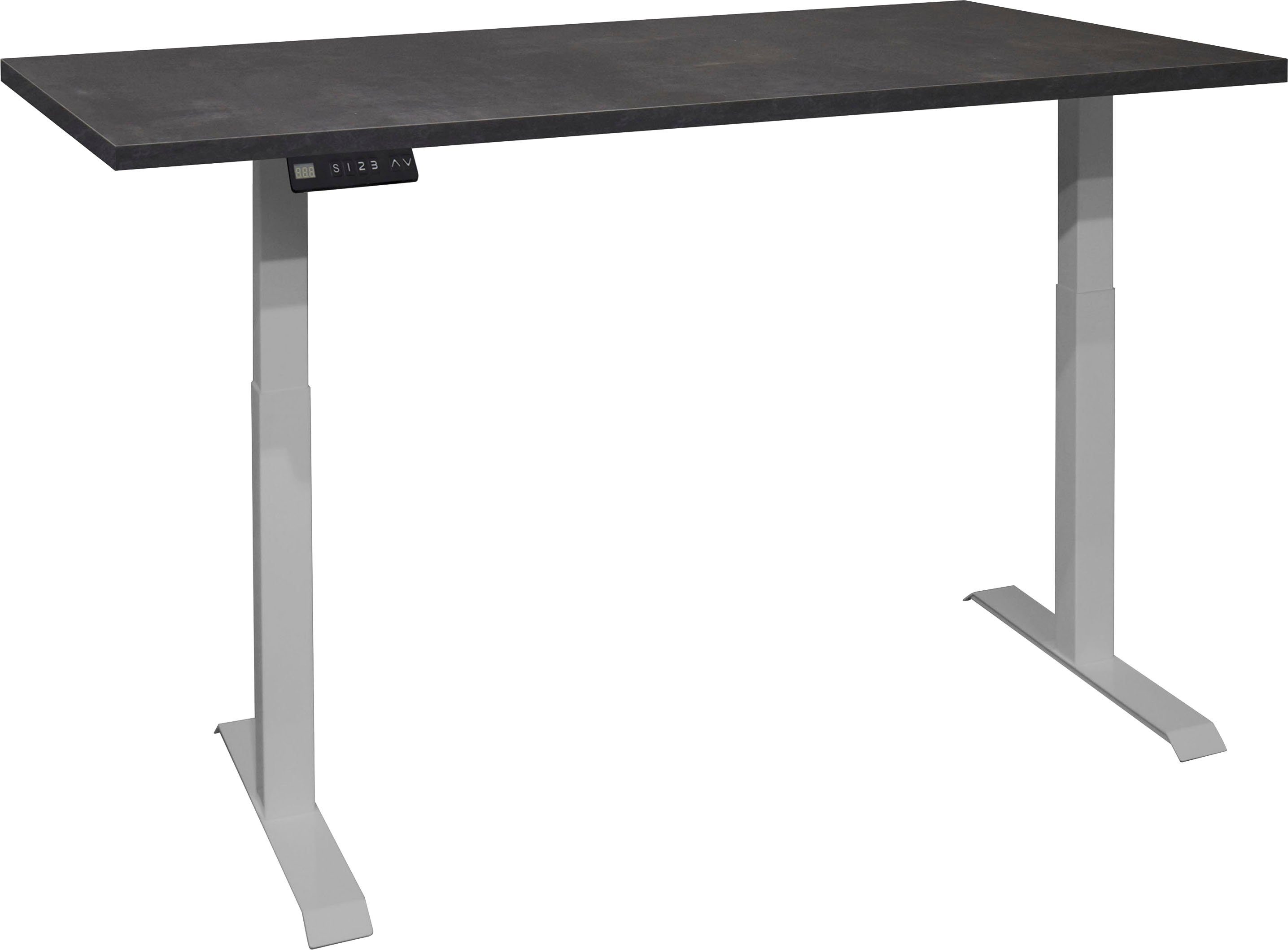 Mäusbacher Bureau Big System Office Breedte 180 cm, elektrisch in hoogte verstelbaar bureaus beige