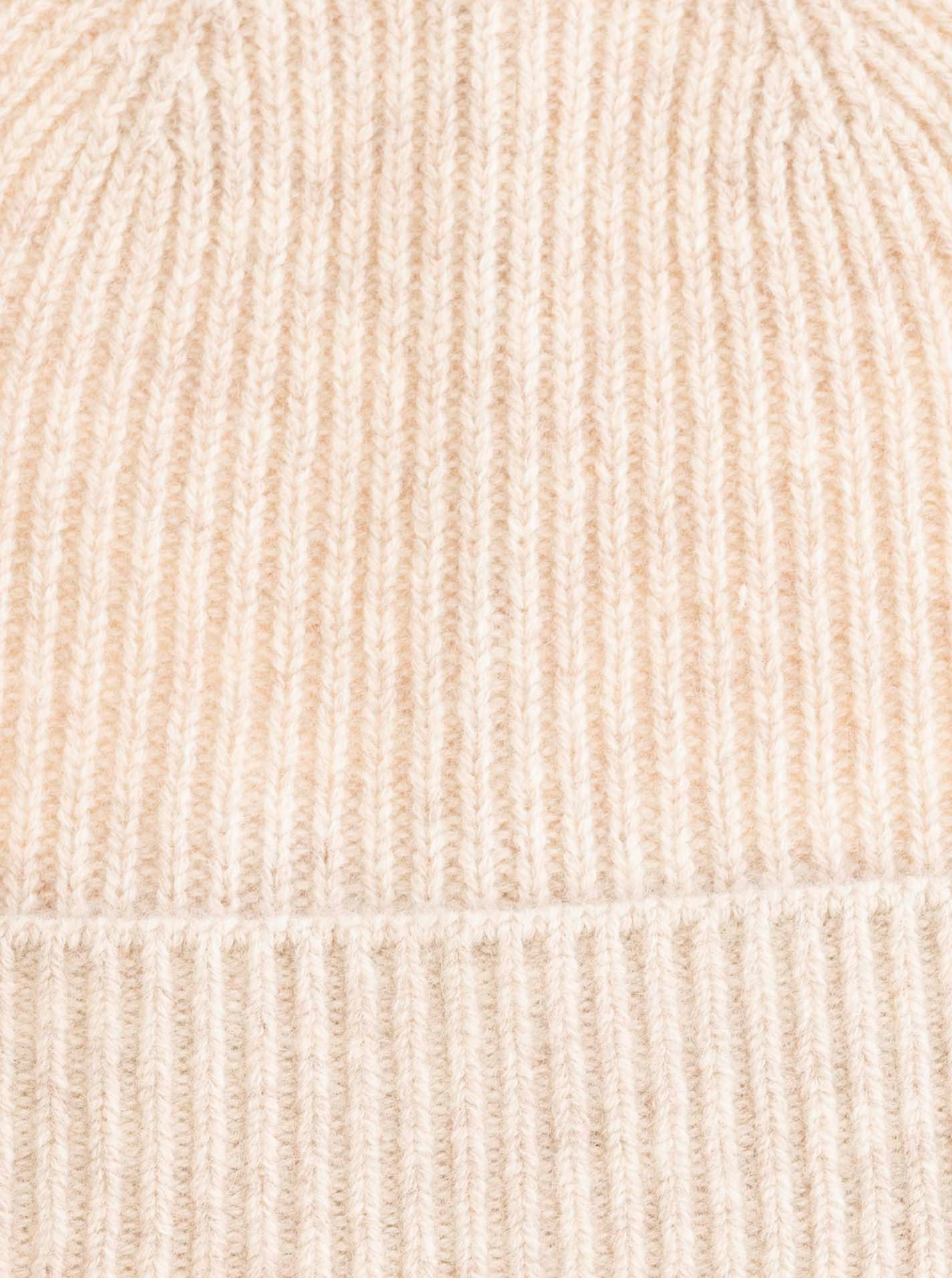 Zwillingsherz Beanie Fijne rib, brede omslag, wol