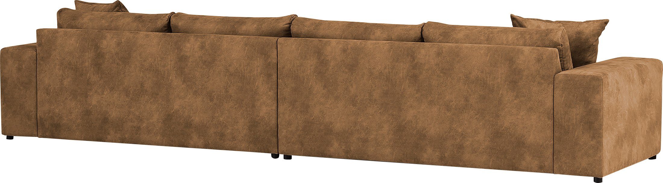 andas 4-zitsbank SLEETLAND XXL in fluweel of vintage lederlook