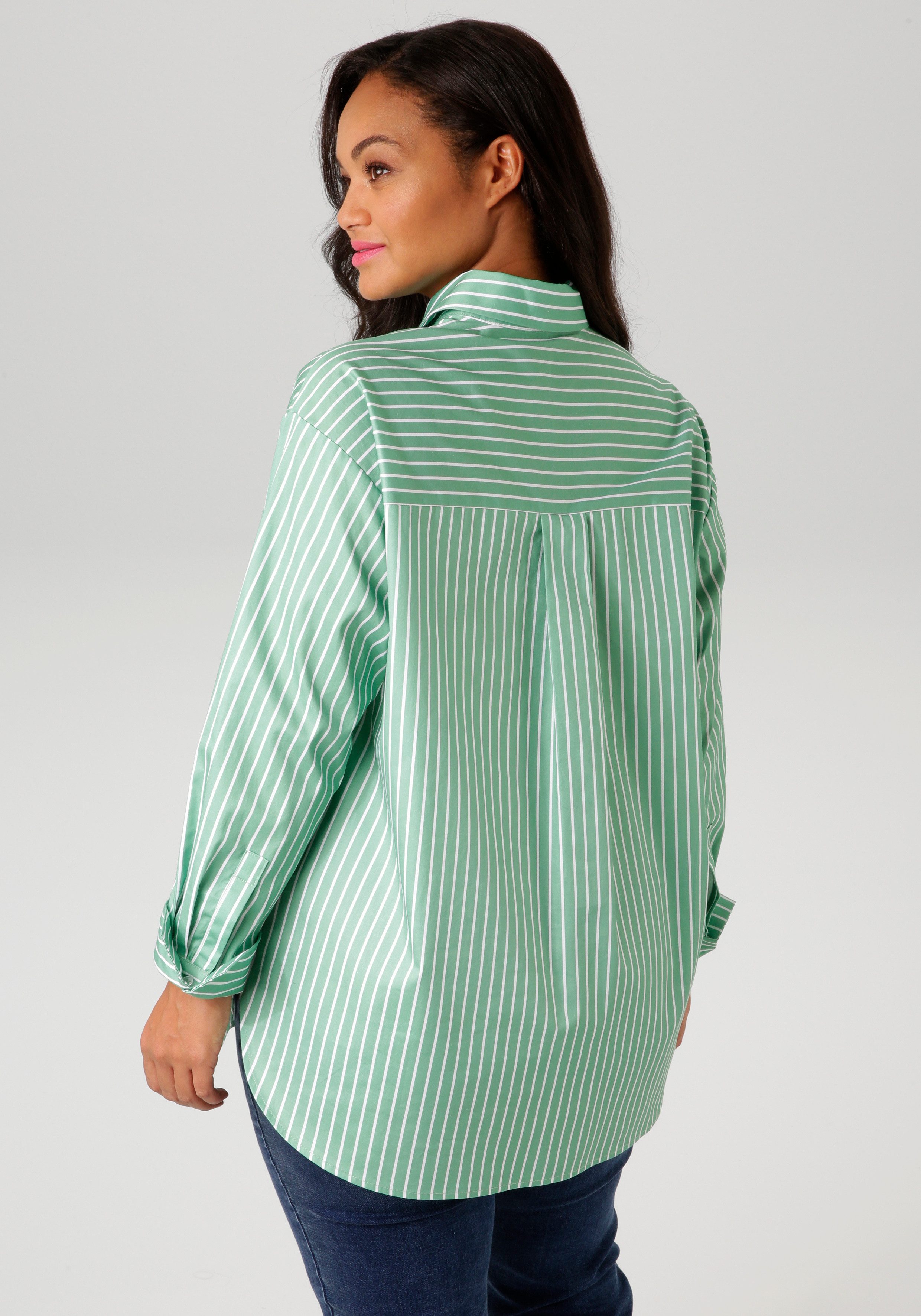 Aniston PLUS Overhemdblouse in 2 verschillende streepdesigns - nieuwe collectie