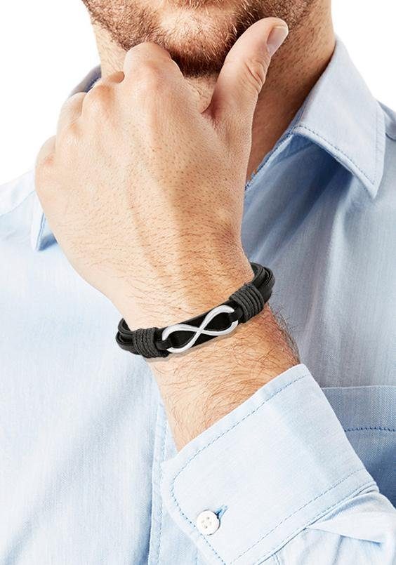 s.Oliver Leren armband Basiscollectie - Infinity/eeuwige band, 2026136