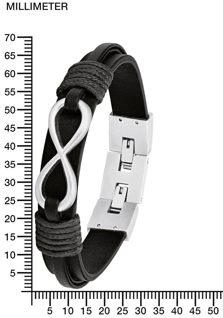 s.Oliver Leren armband Basiscollectie - Infinity/eeuwige band, 2026136