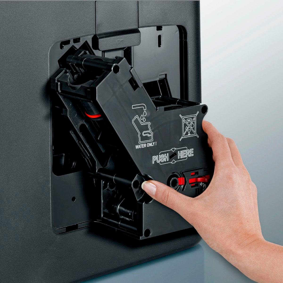 SIEMENS Volautomatisch koffiezetapparaat EQ6 plus s700 TE657503DE, dubbele tasfunctie, keramische maalwerk, veel koffiespecialiteiten, automatische stoomreiniging, roestvrij staal